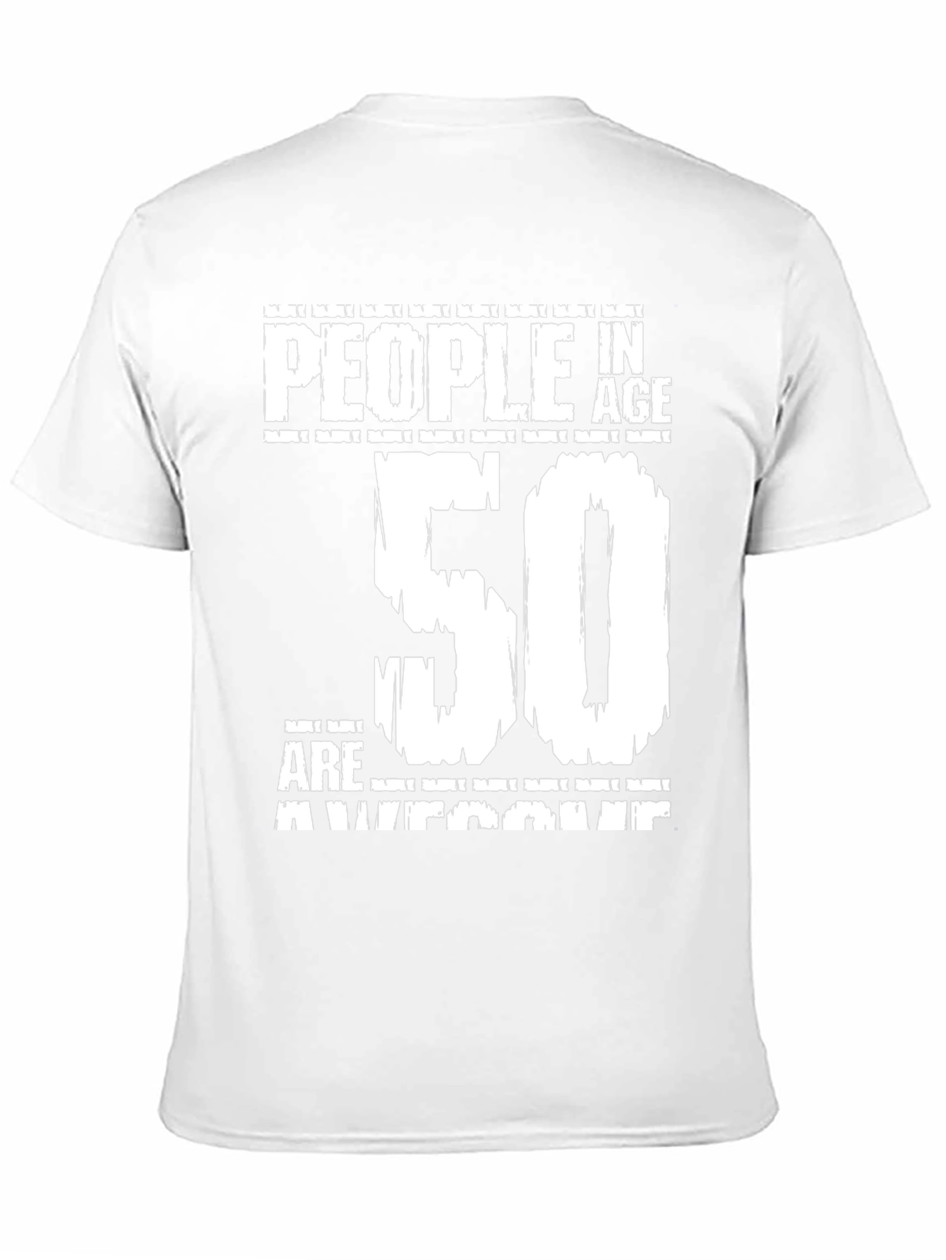 50th Birthday Awesome People Black T-Shirt