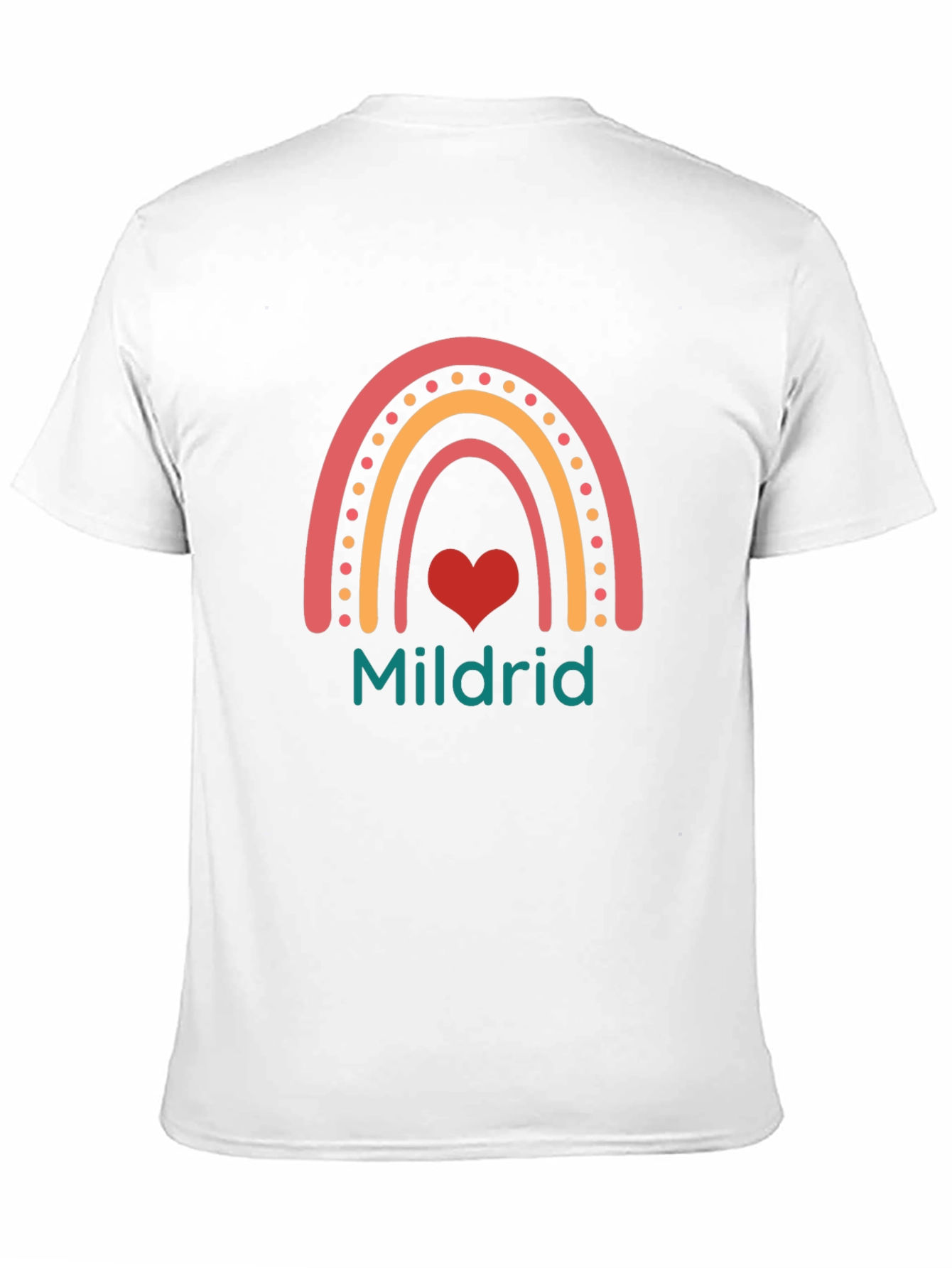 Mildrid Rainbow Heart Personalized T-Shirt