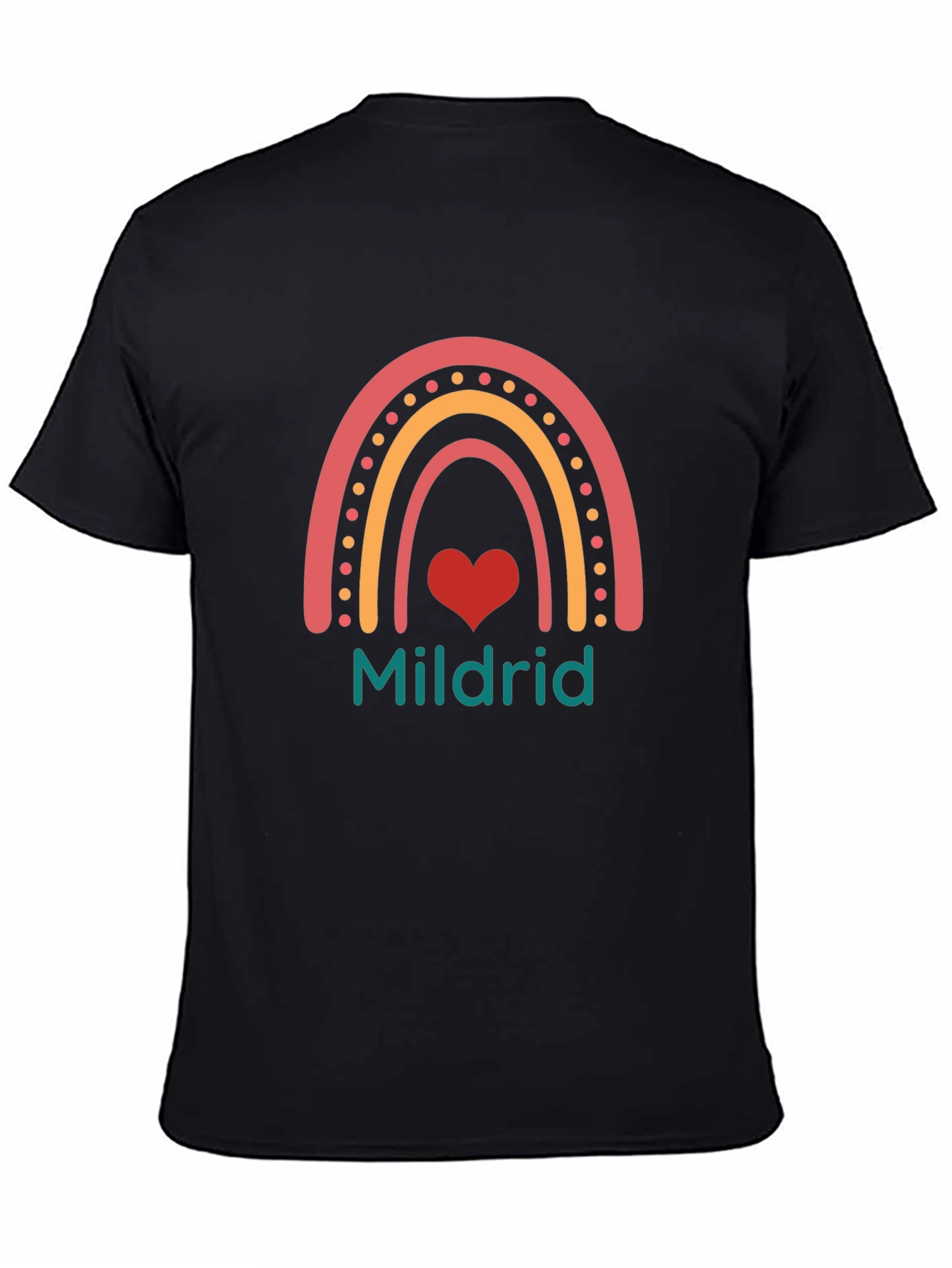 Mildrid Rainbow Heart Personalized T-Shirt
