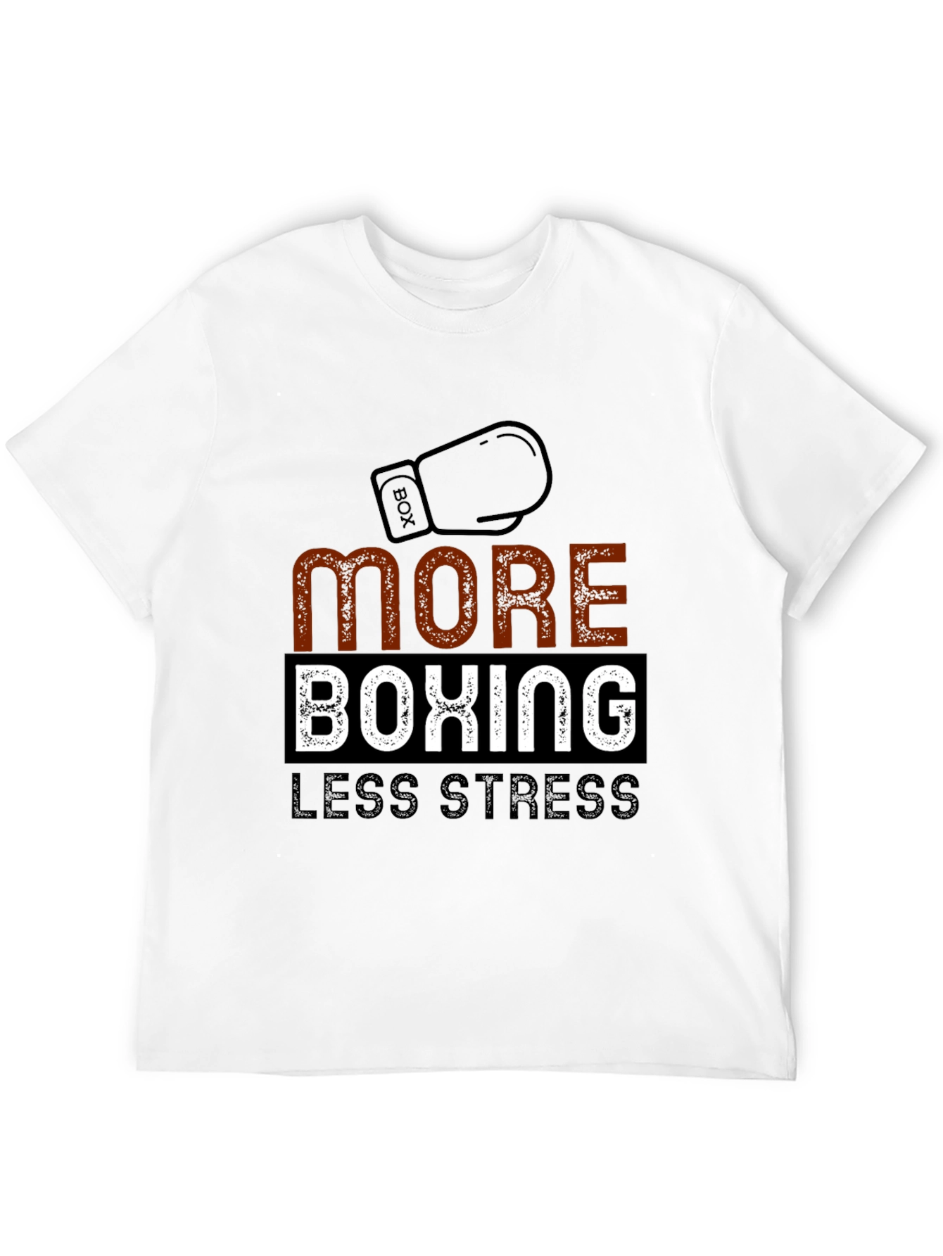 More Boxing Less Stress Graphic T-Shirt