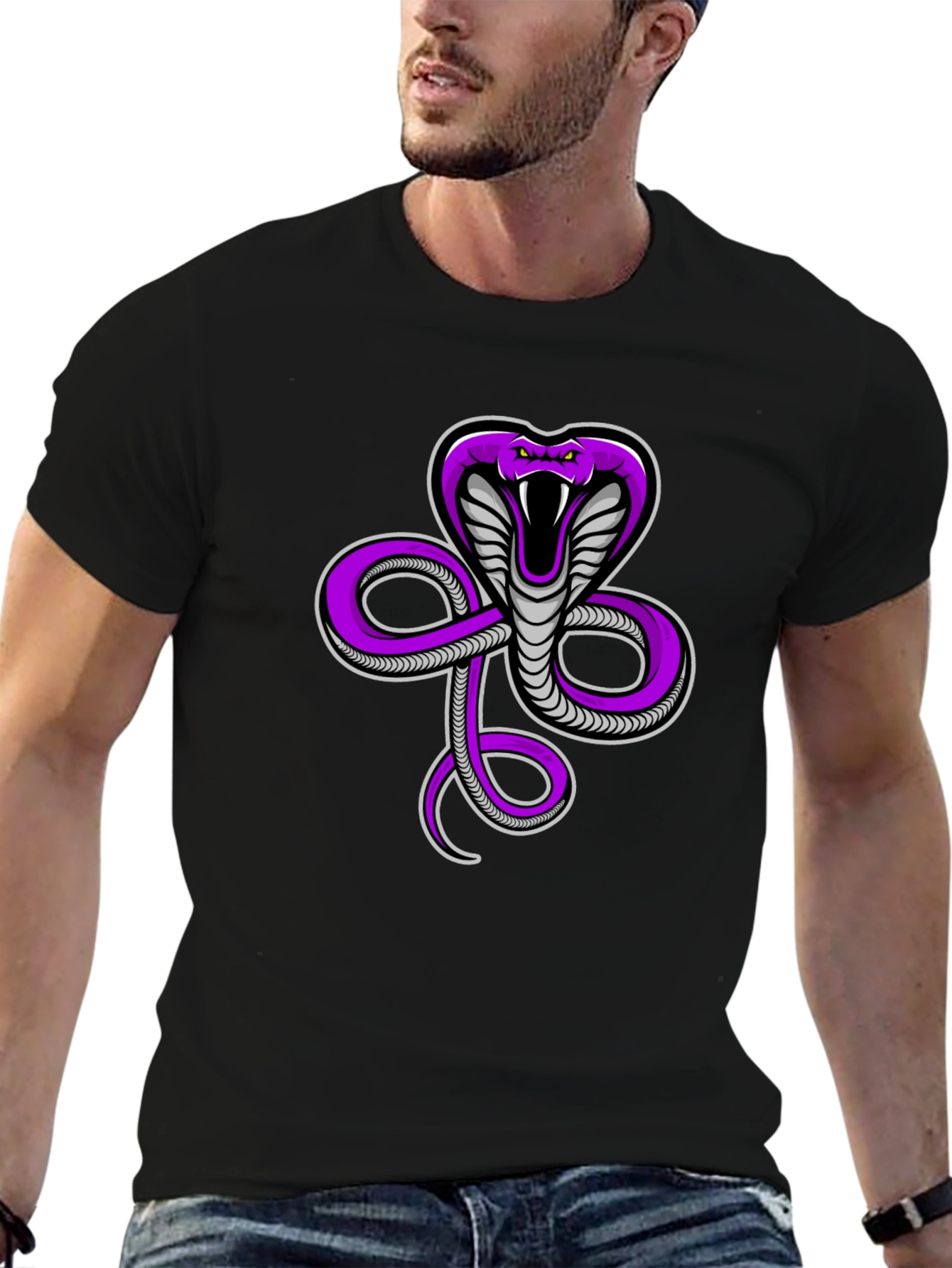 Cobra Snake Graphic Print Tee