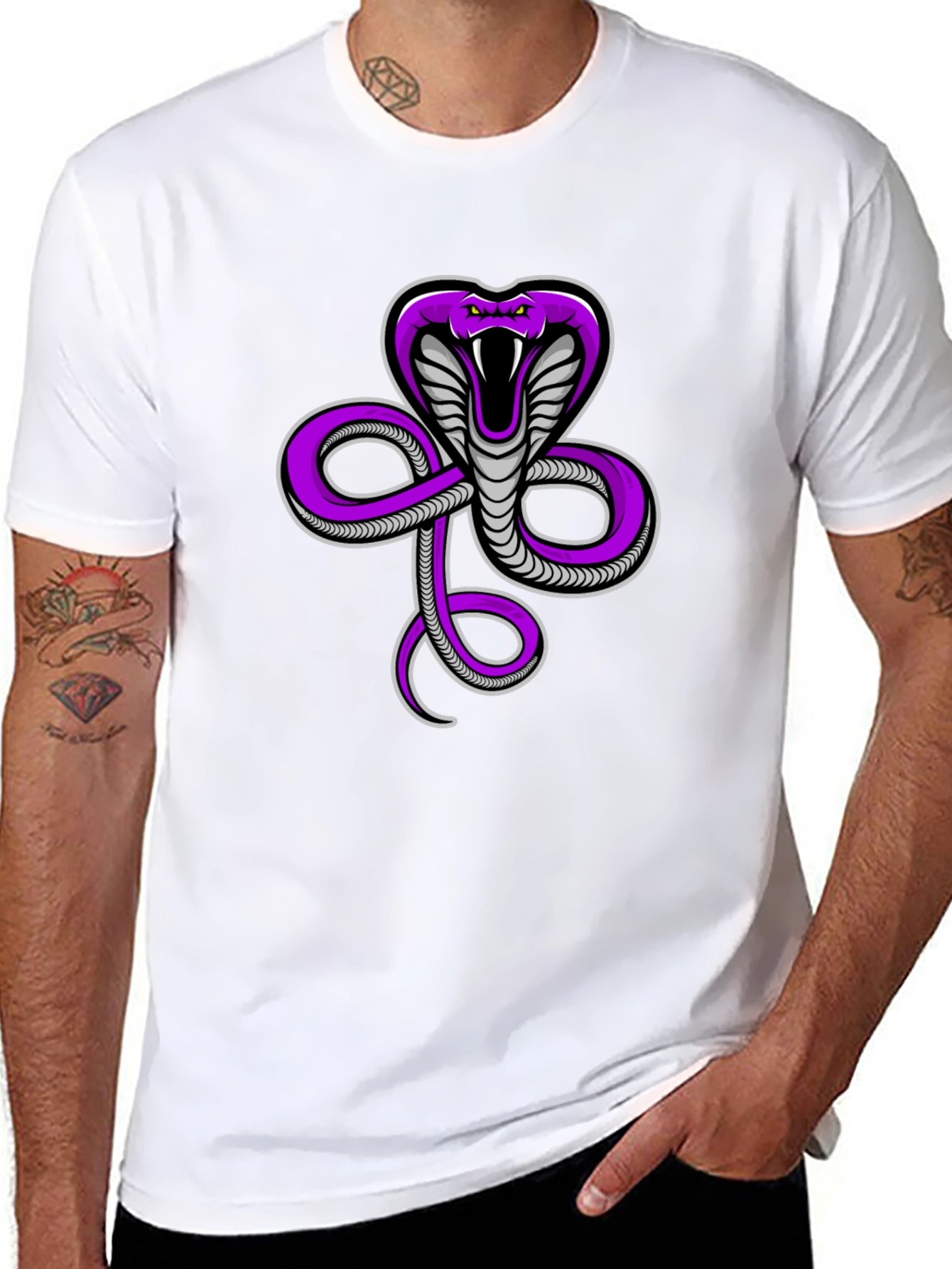 Cobra Snake Graphic Print Tee