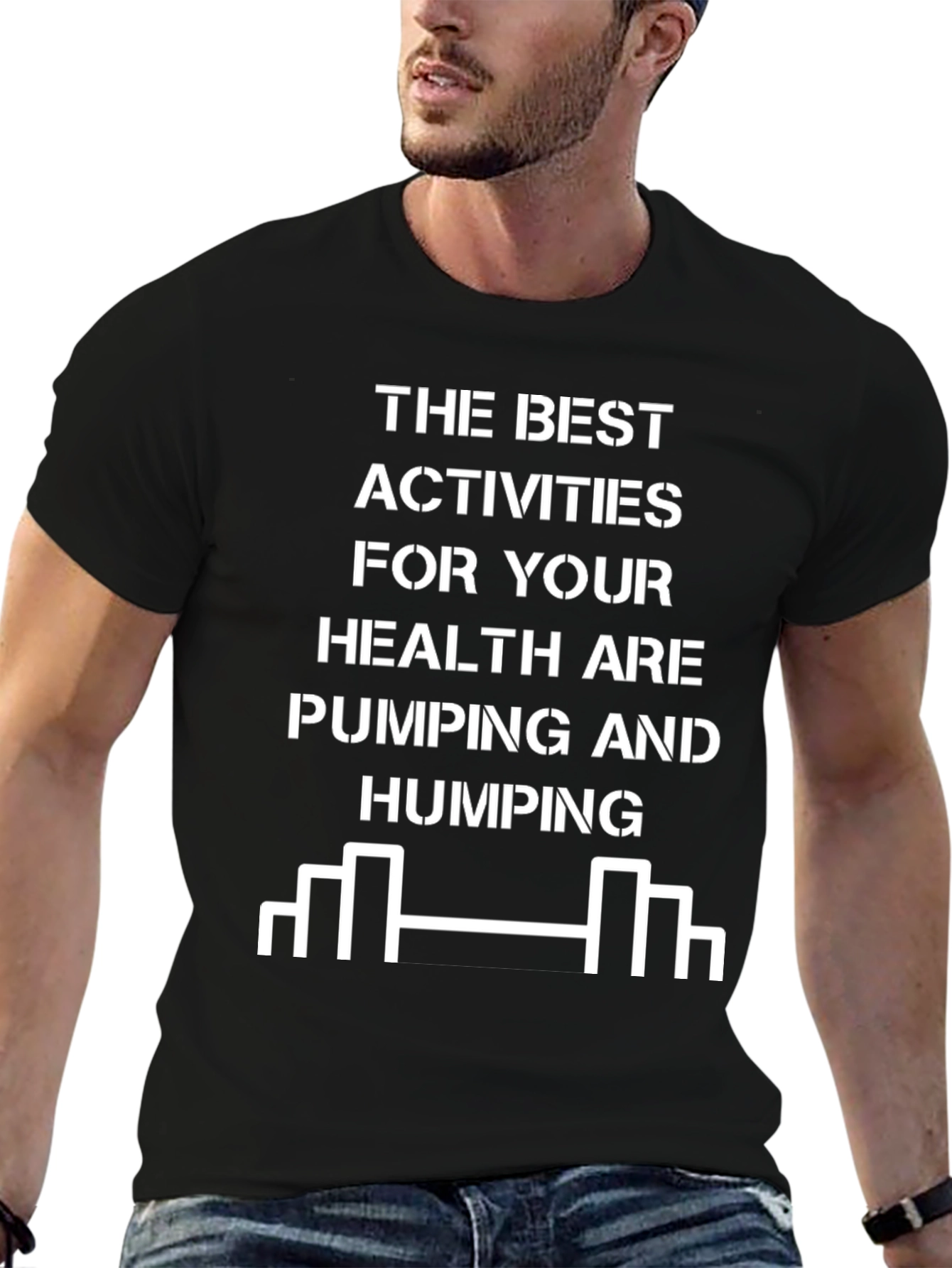 Funny Gym T-Shirt Pumping and Humping Fitness Tee