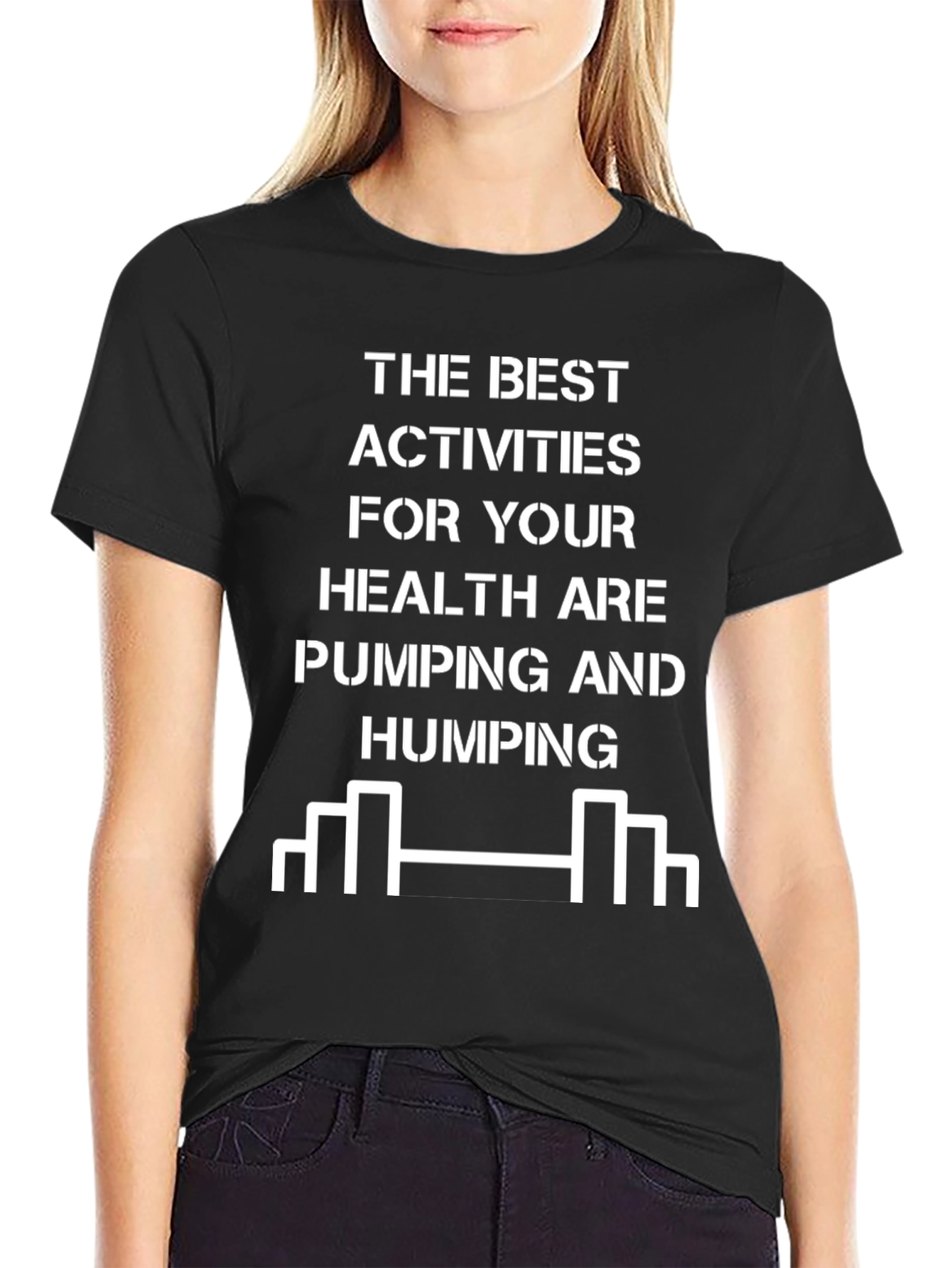 Funny Gym T-Shirt Pumping and Humping Fitness Tee