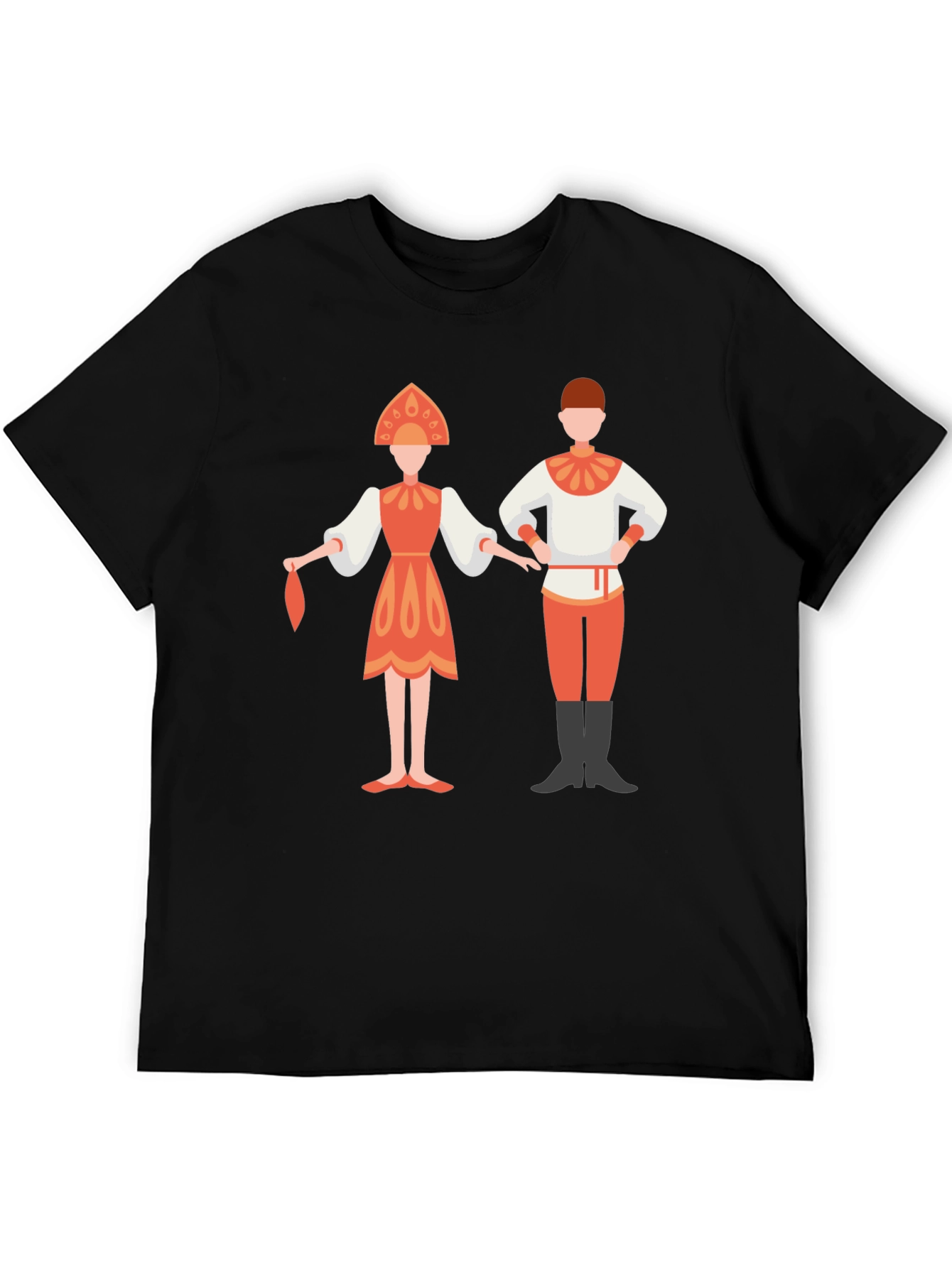 Russian Folk Dance Graphic Tee - Black Unisex Shirt
