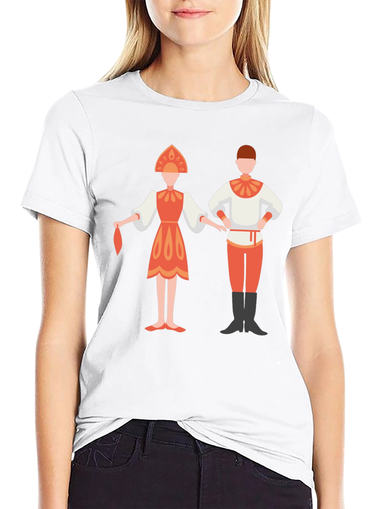 Russian Folk Dance Graphic Tee - Black Unisex Shirt