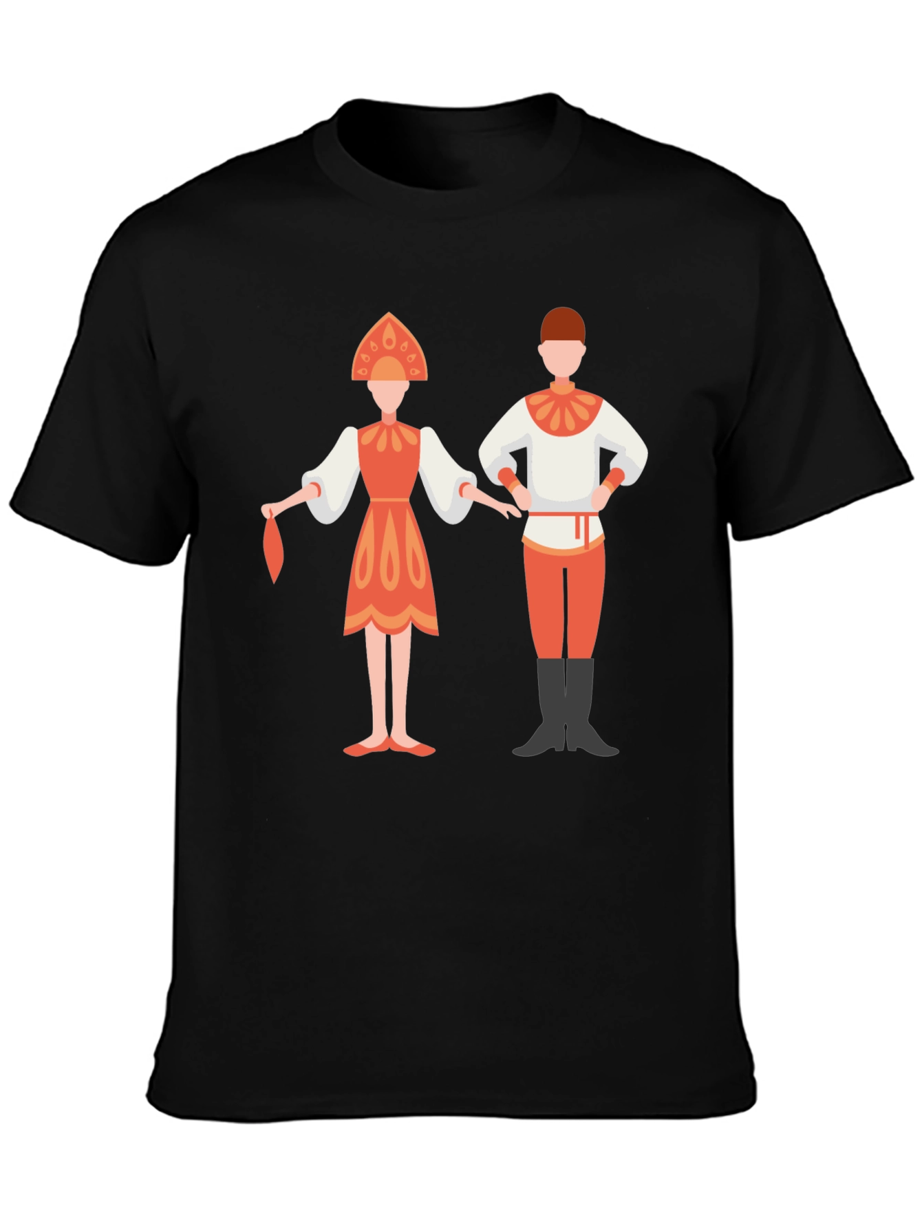 Russian Folk Dance Graphic Tee - Black Unisex Shirt