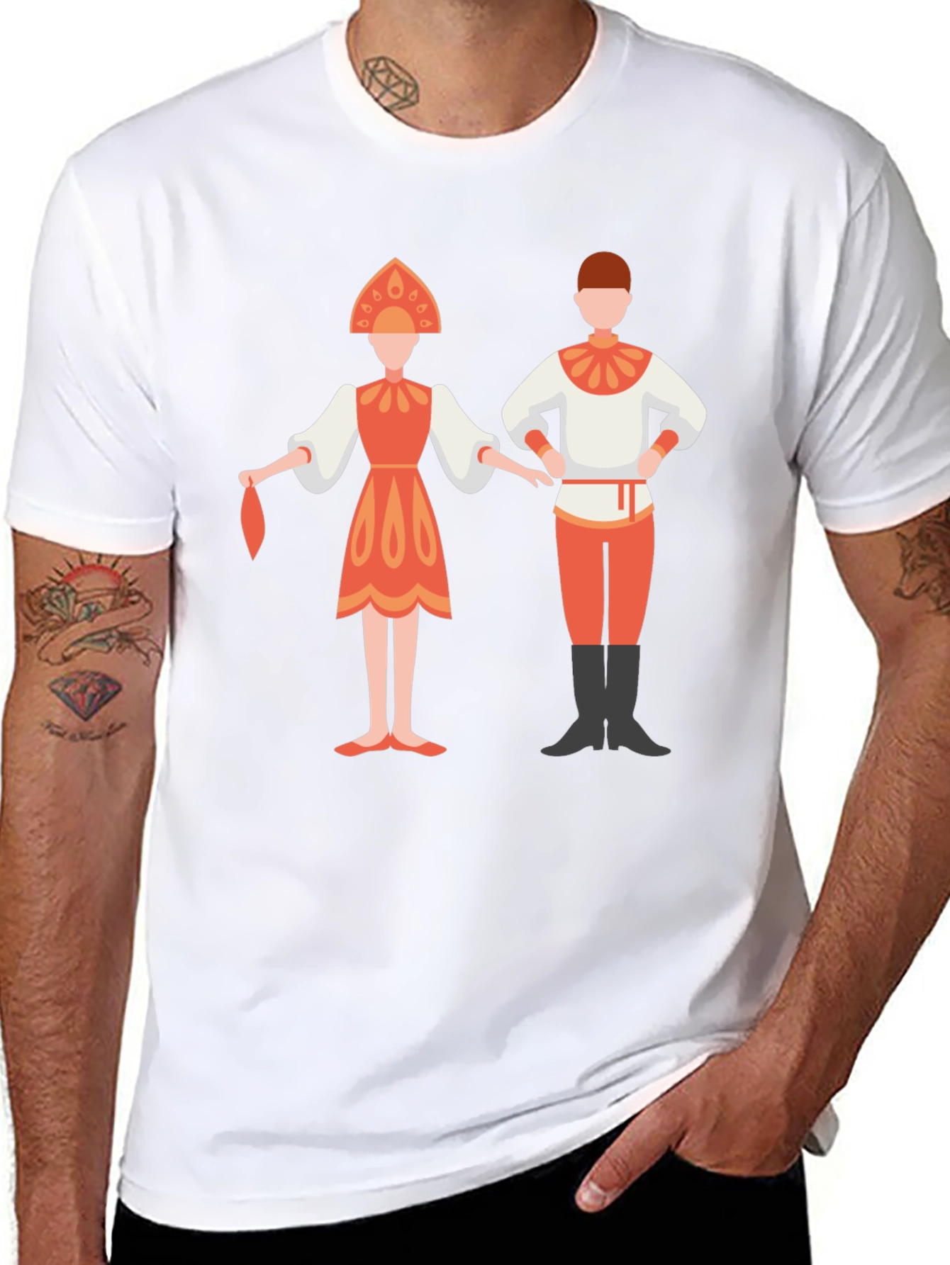 Russian Folk Dance Graphic Tee - Black Unisex Shirt