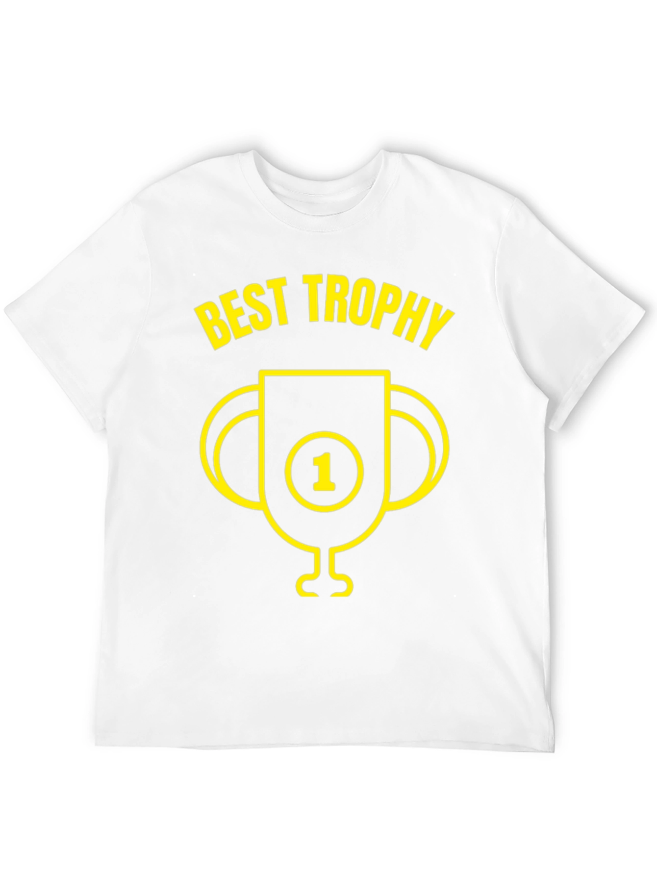 Best Trophy Graphic Tee - Black Cotton T-Shirt