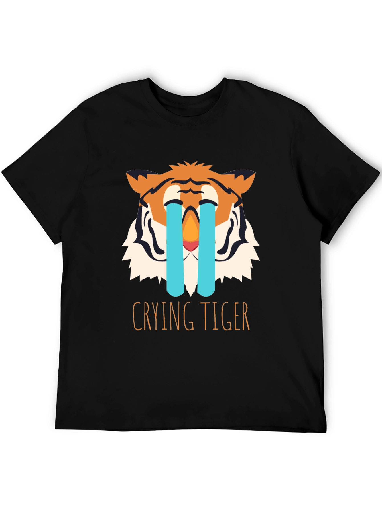 Crying Tiger Graphic Tee - Black T-Shirt