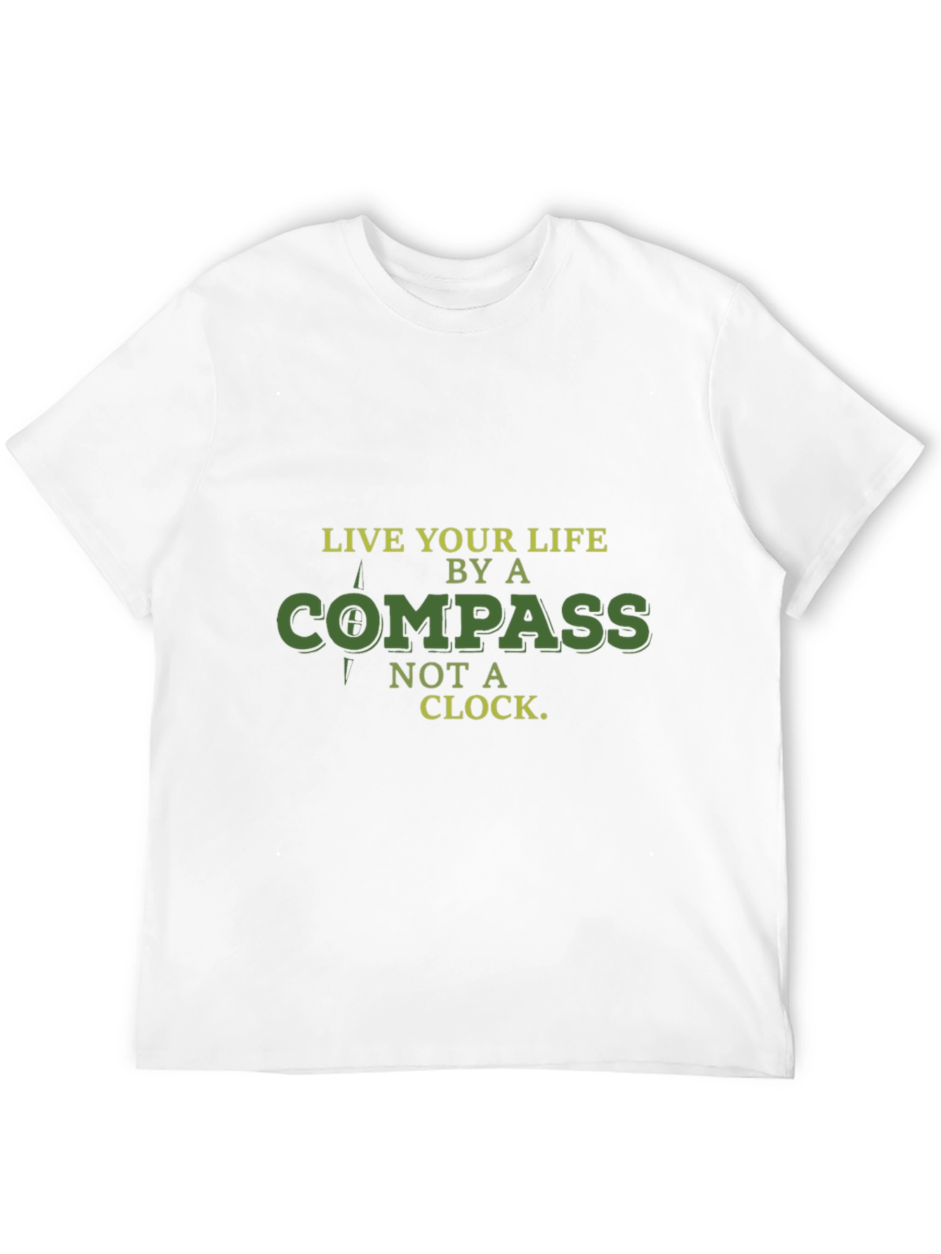 Live By A Compass T-Shirt - Motivational Black Tee