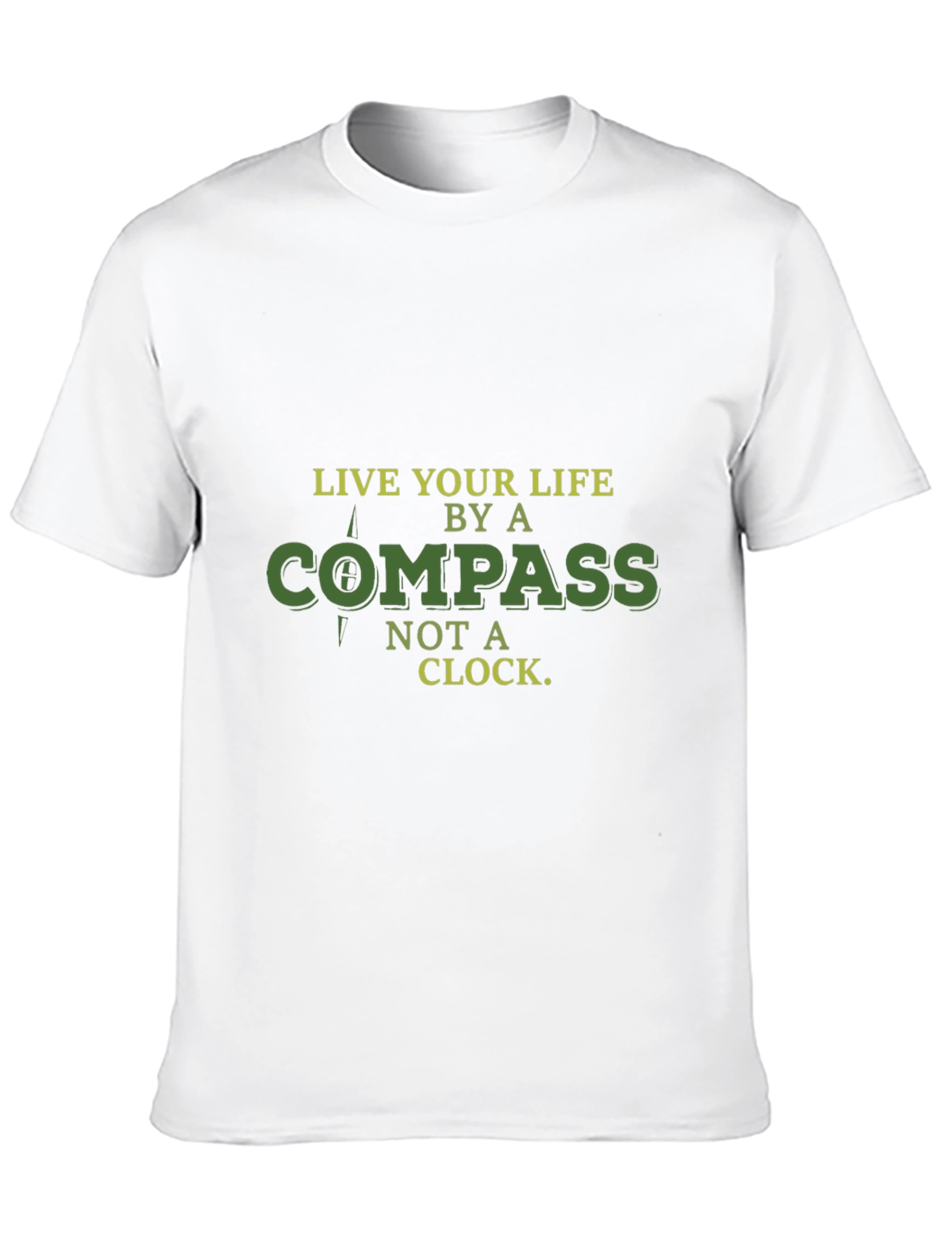 Live By A Compass T-Shirt - Motivational Black Tee