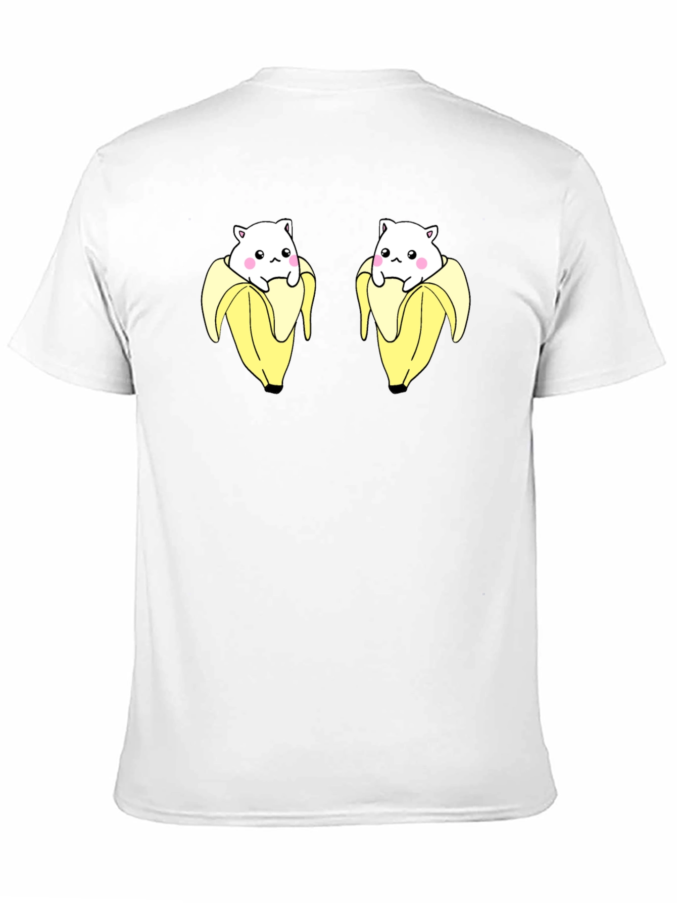 Banana Cat T-Shirt Cute Novelty Black Tee