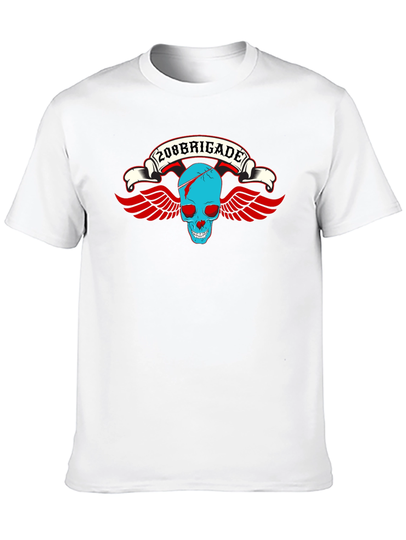 208 Brigade Skull Wings Graphic Tee - Black
