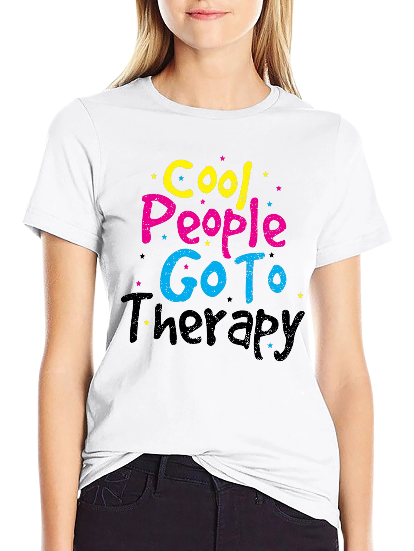 Cool People Go To Therapy T-Shirt Black