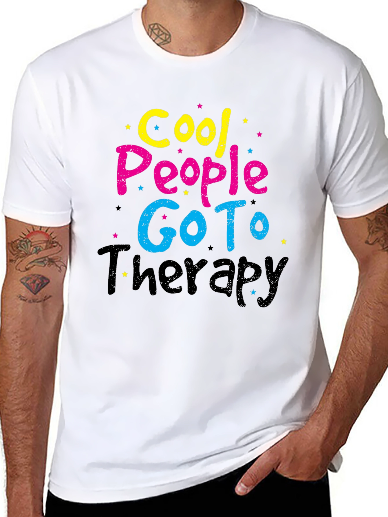Cool People Go To Therapy T-Shirt Black