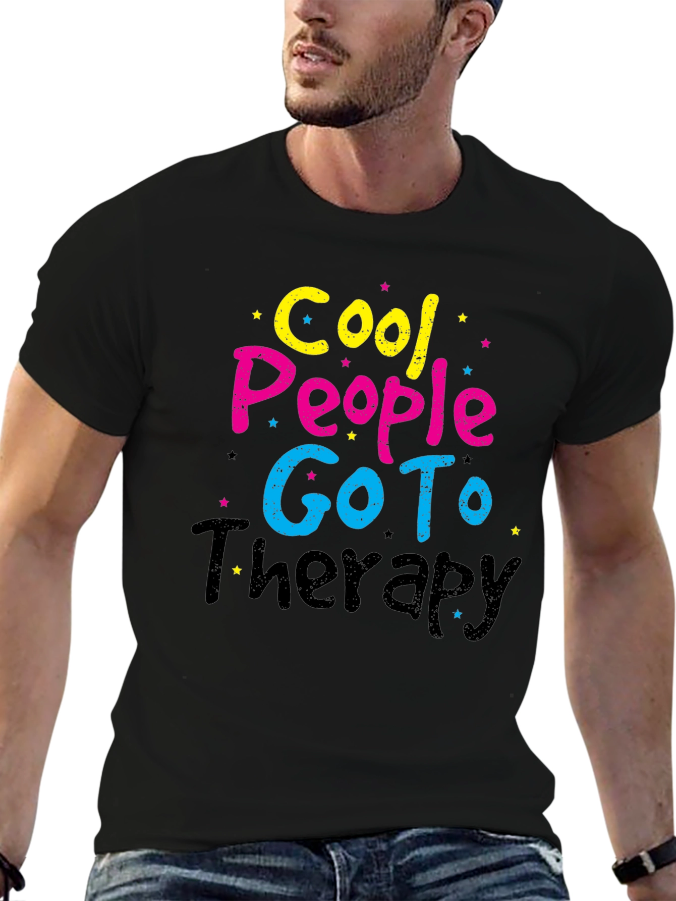 Cool People Go To Therapy T-Shirt Black
