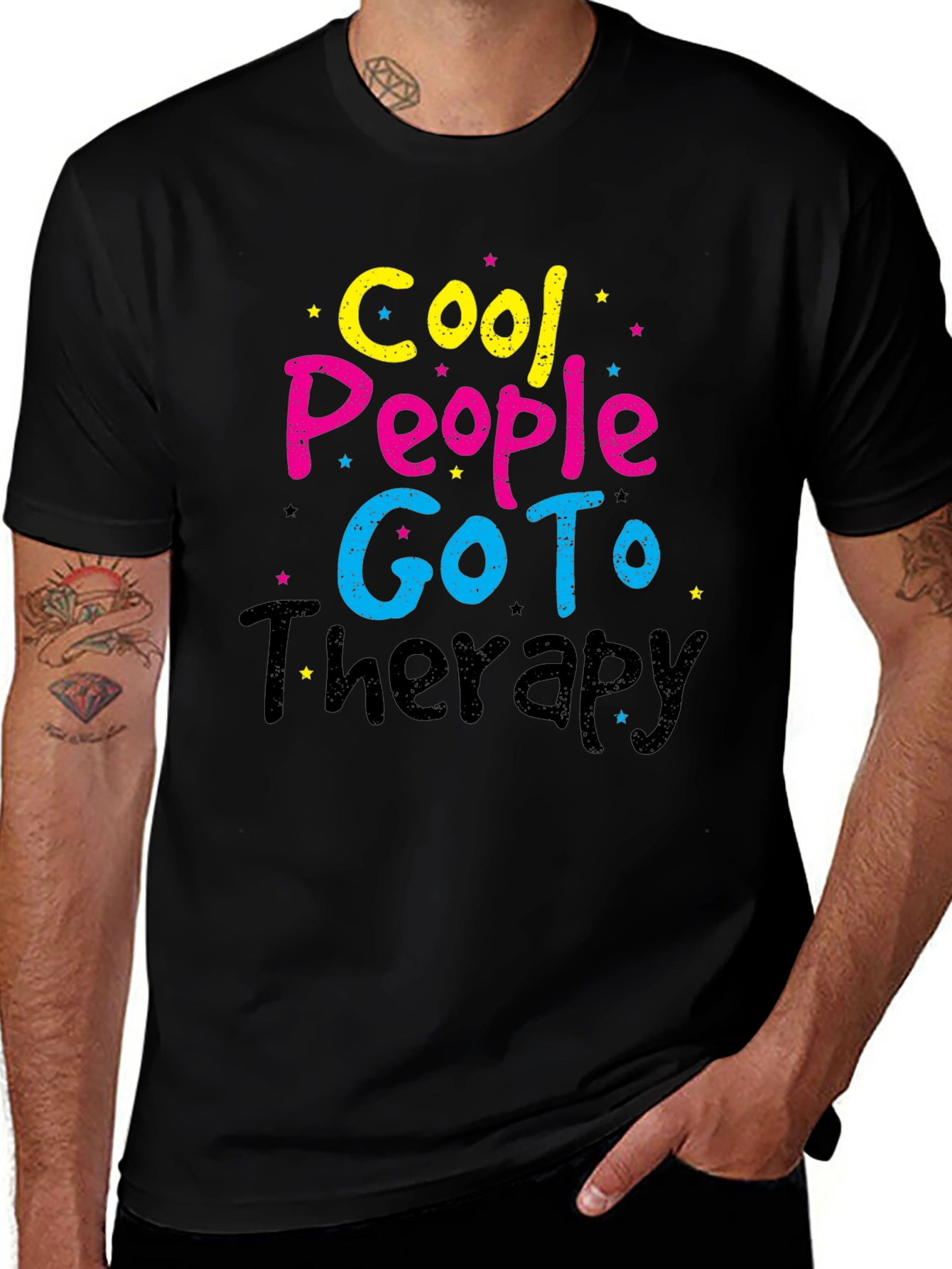 Cool People Go To Therapy T-Shirt Black