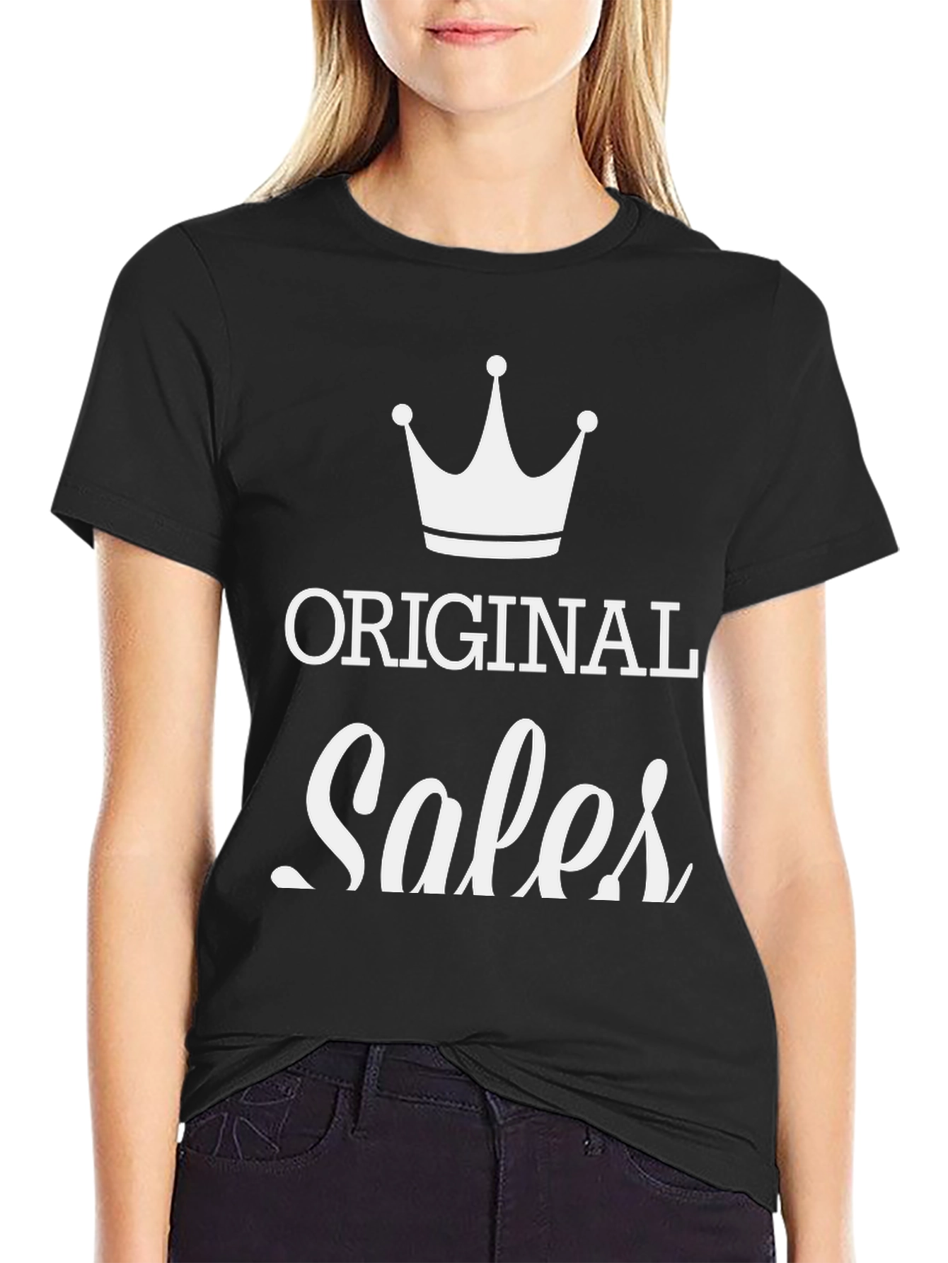 Original Sales T-Shirt - Black Cotton Blend