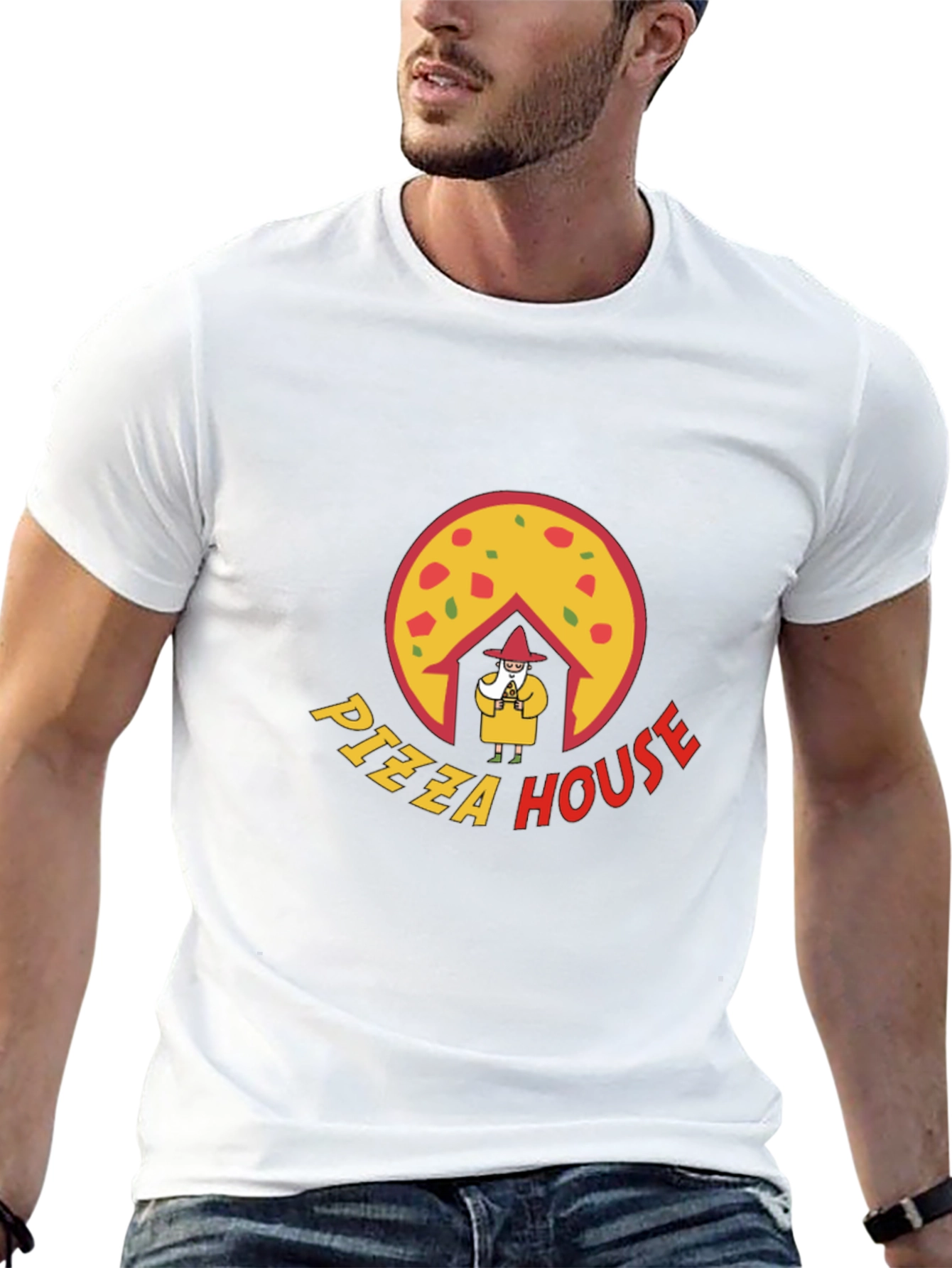 Pizza House Graphic Black T-Shirt