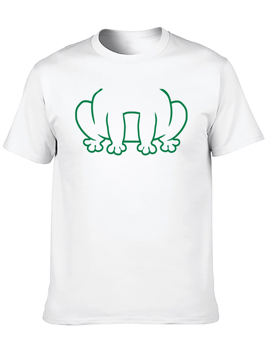 Frog Outline Graphic Tee - Black Cotton T-Shirt