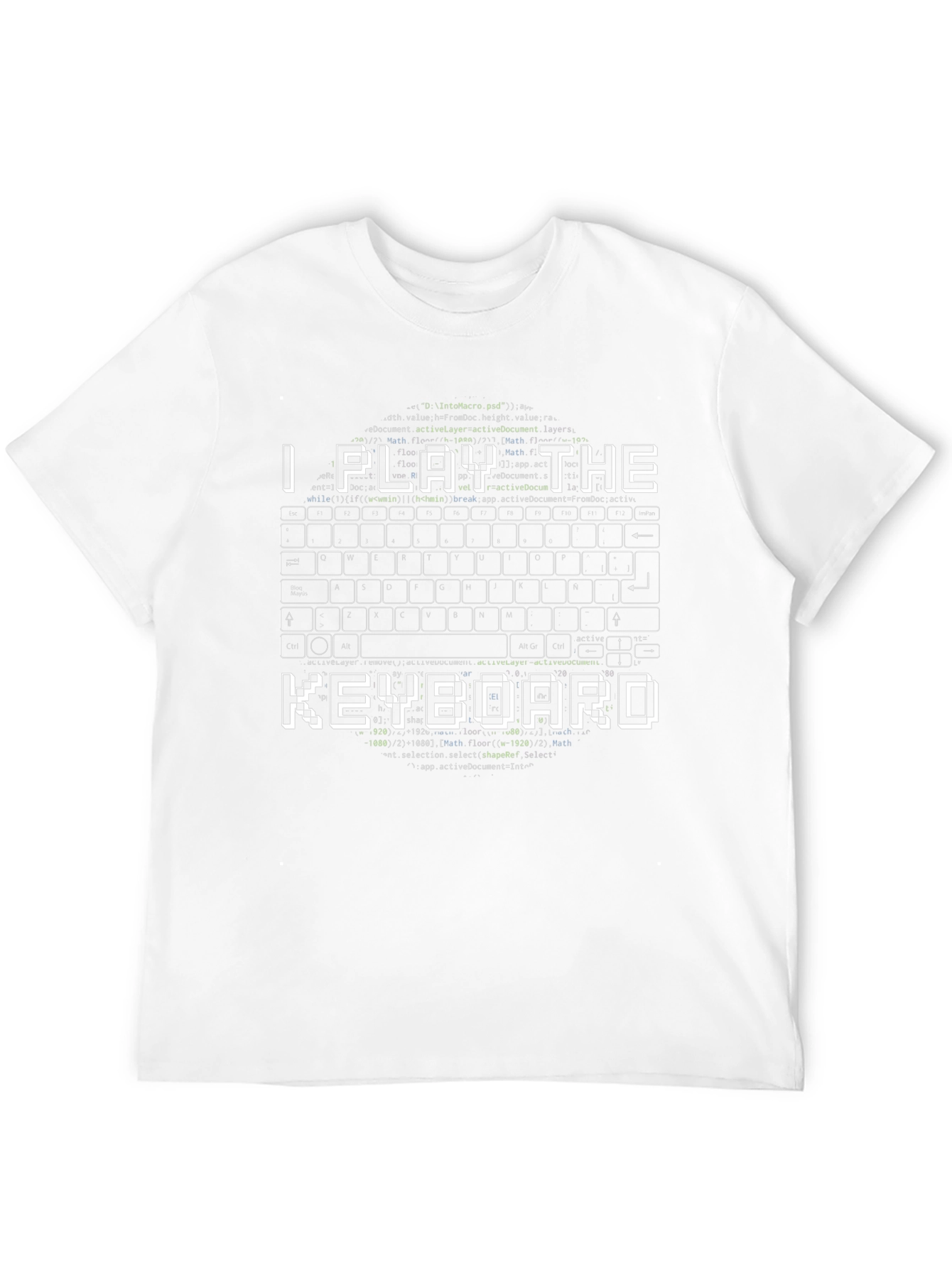 I Play the Keyboard Graphic T-Shirt - Black
