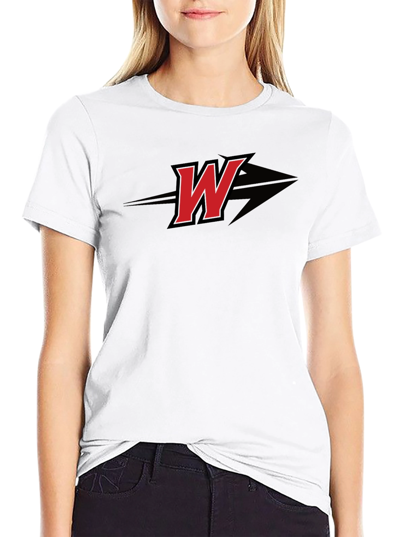 Bold W Graphic Tee - Stylish Black Shirt