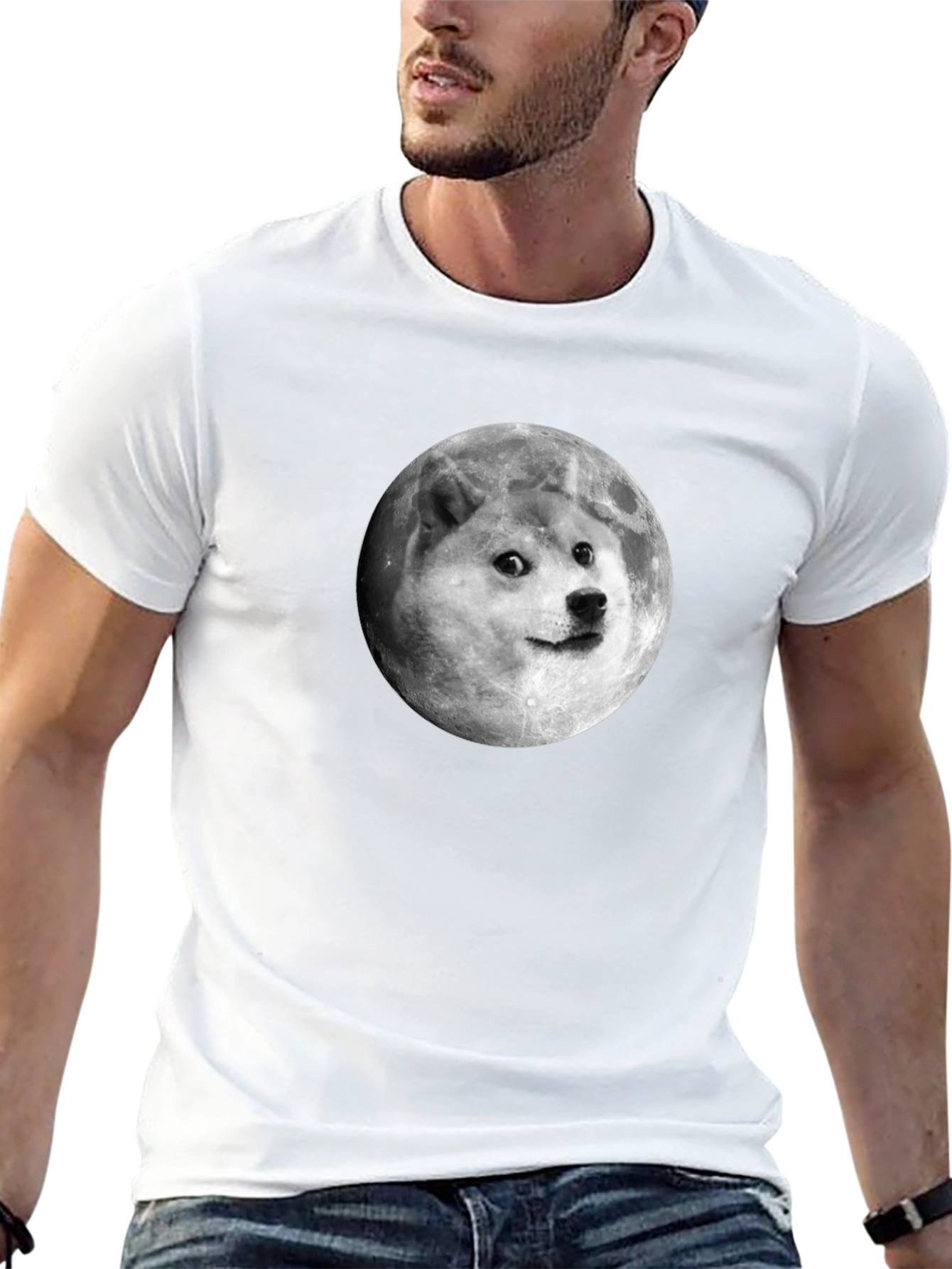 Doge Moon T-Shirt - Unisex Black Tee