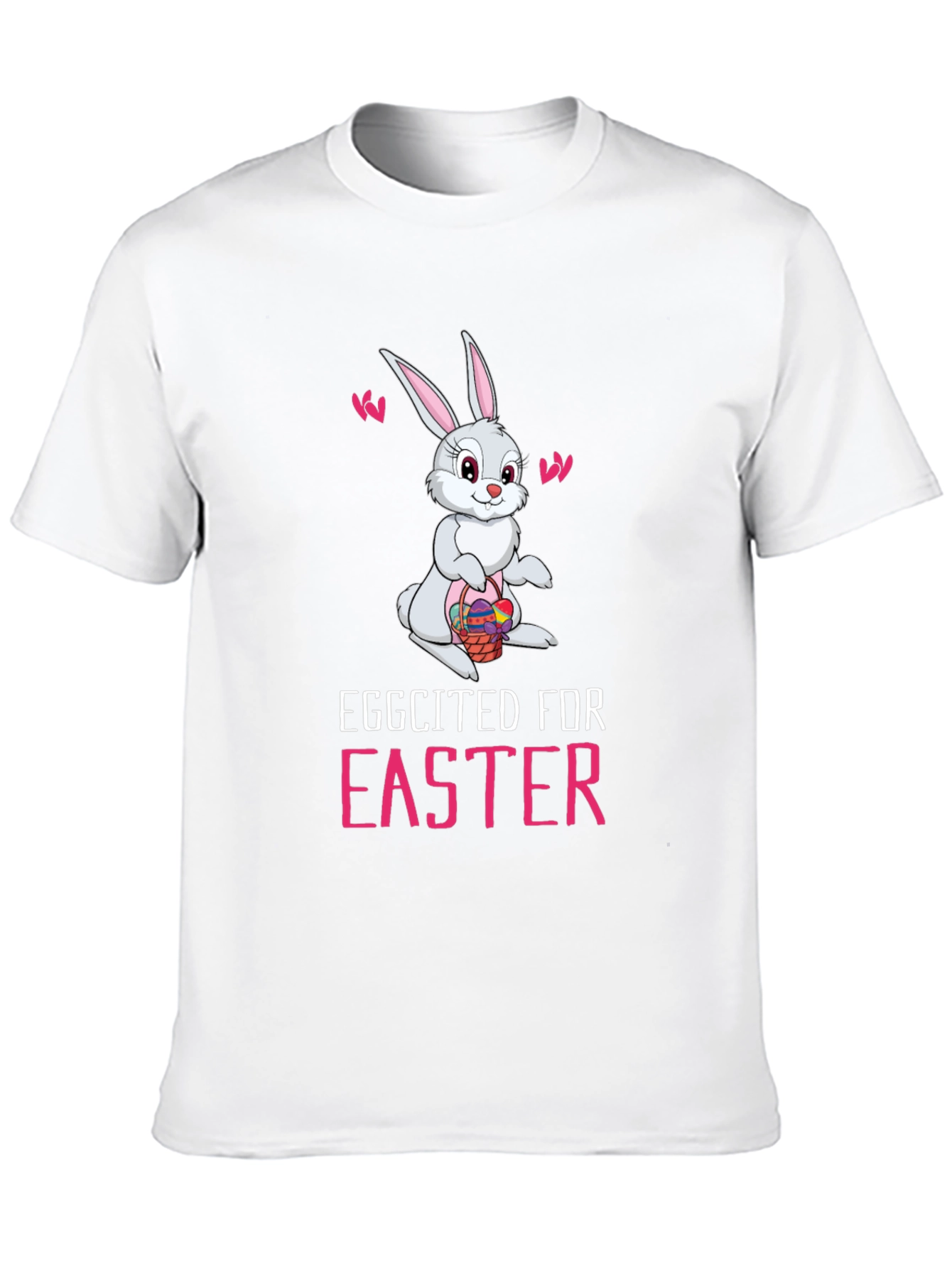 Eggcited For Easter Bunny Graphic Tee
