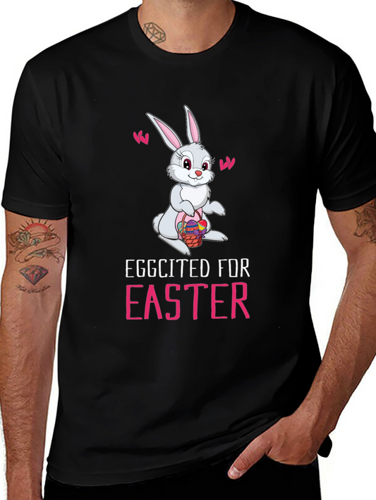 Eggcited For Easter Bunny Graphic Tee