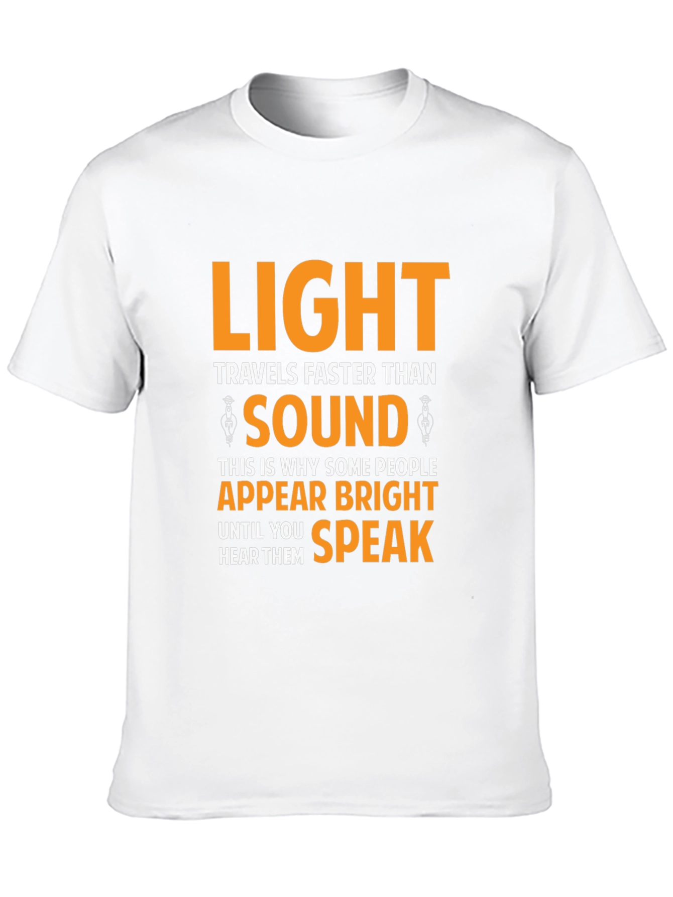 Humorous Light vs. Sound Black T-Shirt