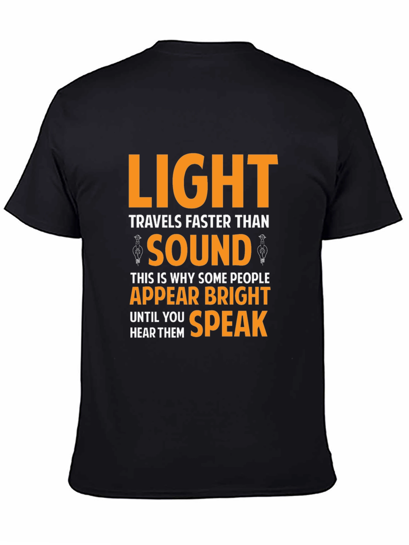 Humorous Light vs. Sound Black T-Shirt