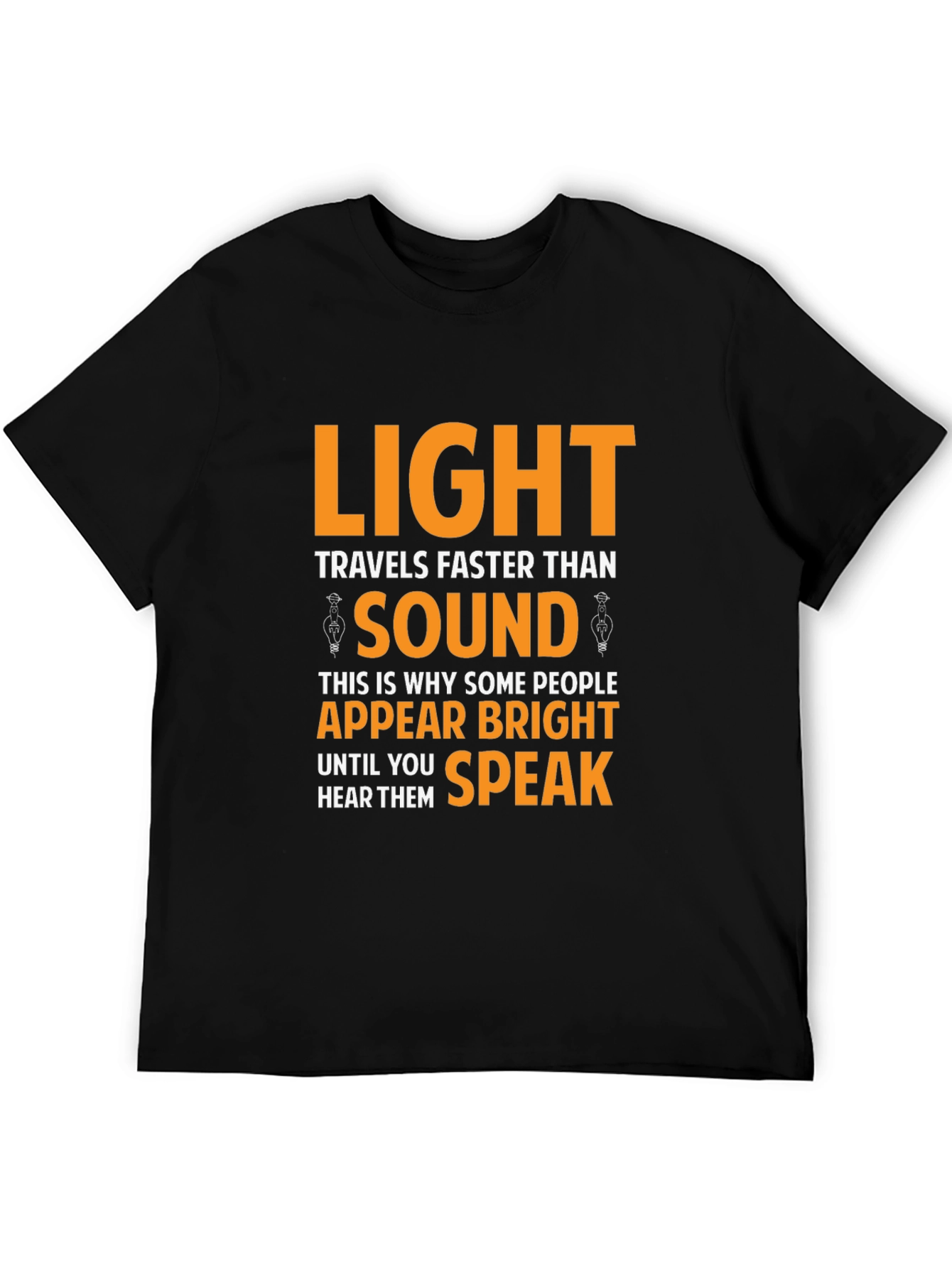 Humorous Light vs. Sound Black T-Shirt