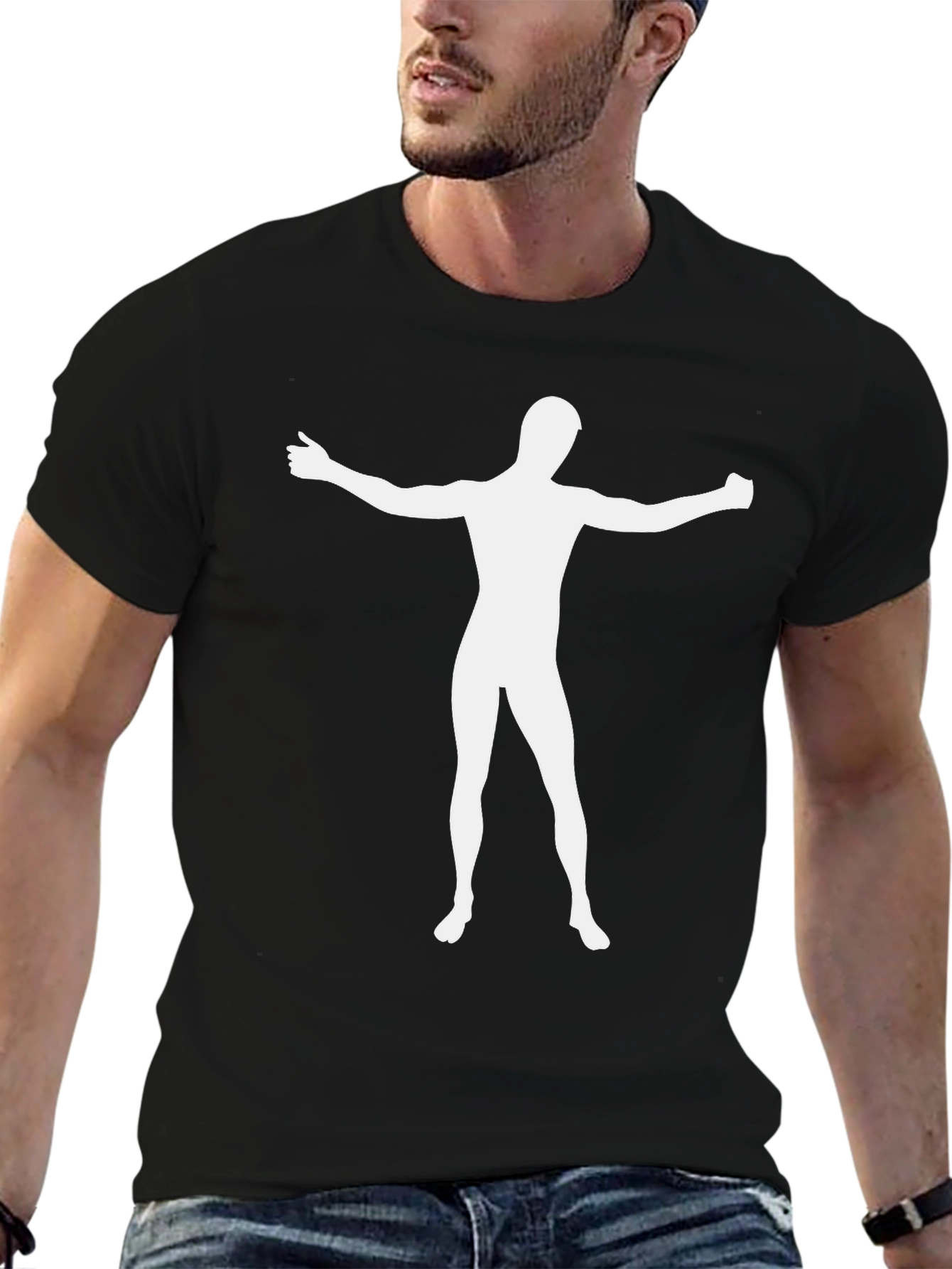 Vitruvian Man Pose Graphic Tee