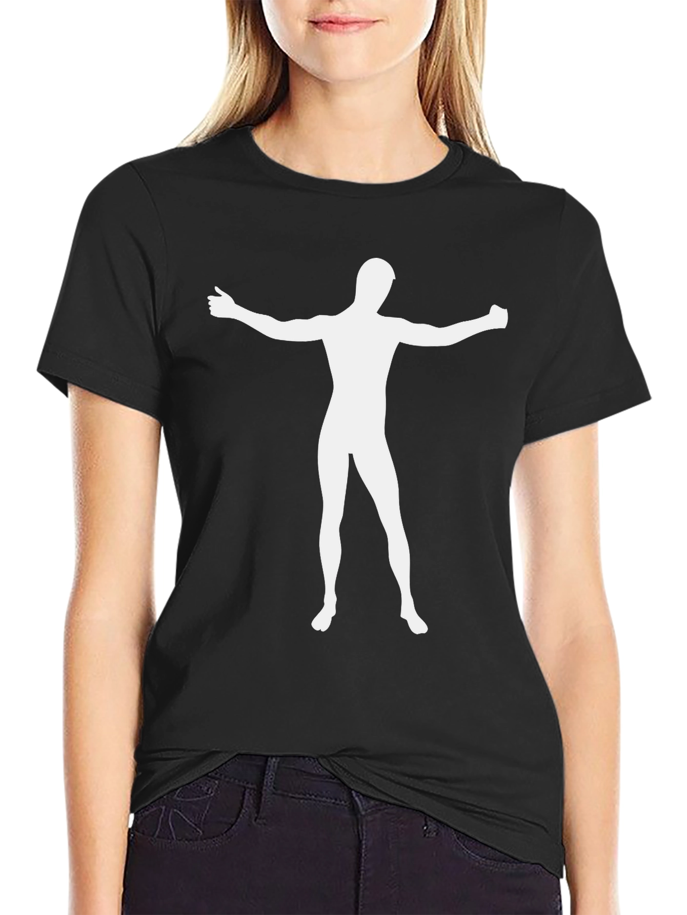 Vitruvian Man Pose Graphic Tee