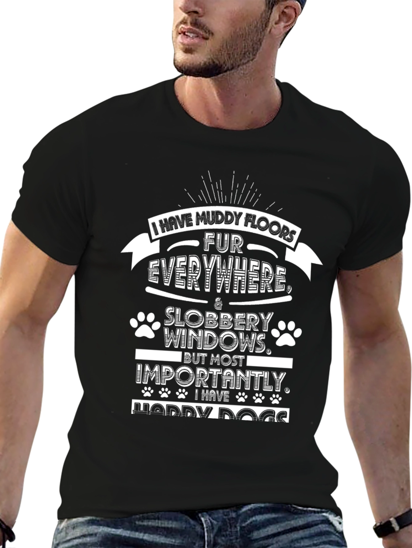 Muddy Floors Happy Dogs T-Shirt