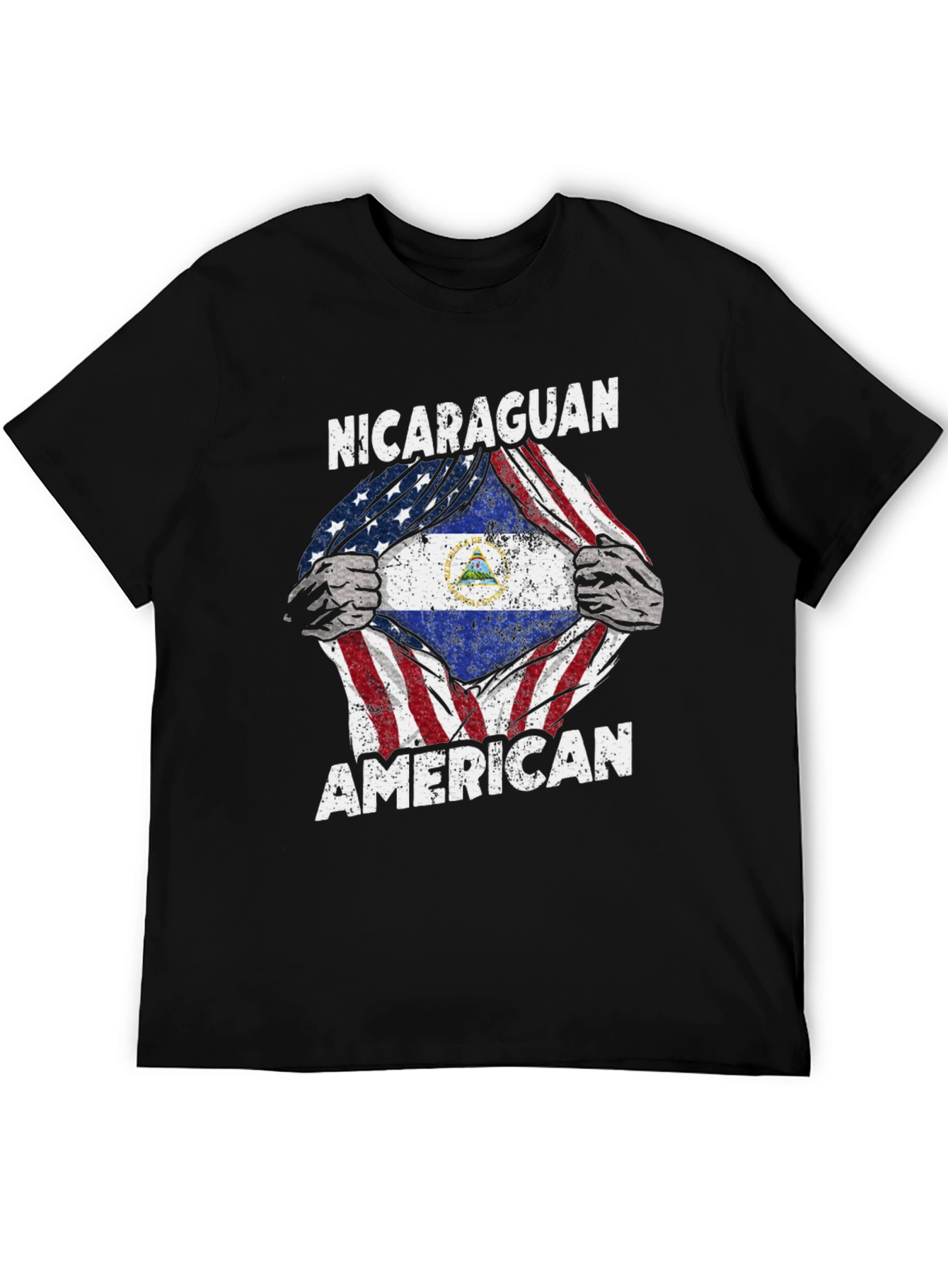 Nicaraguan American T-Shirt USA Flag Pride