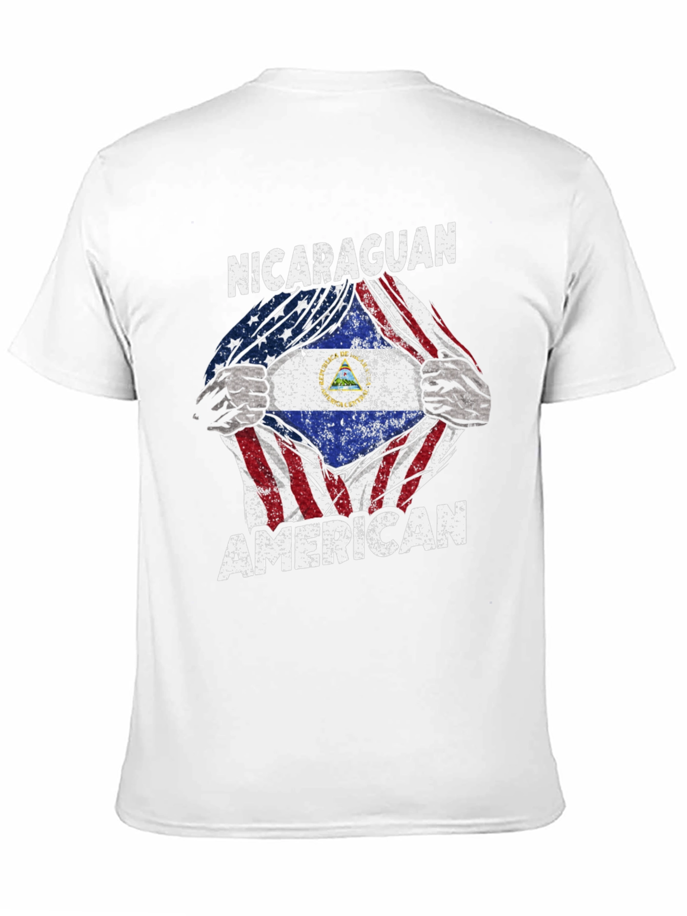 Nicaraguan American T-Shirt USA Flag Pride