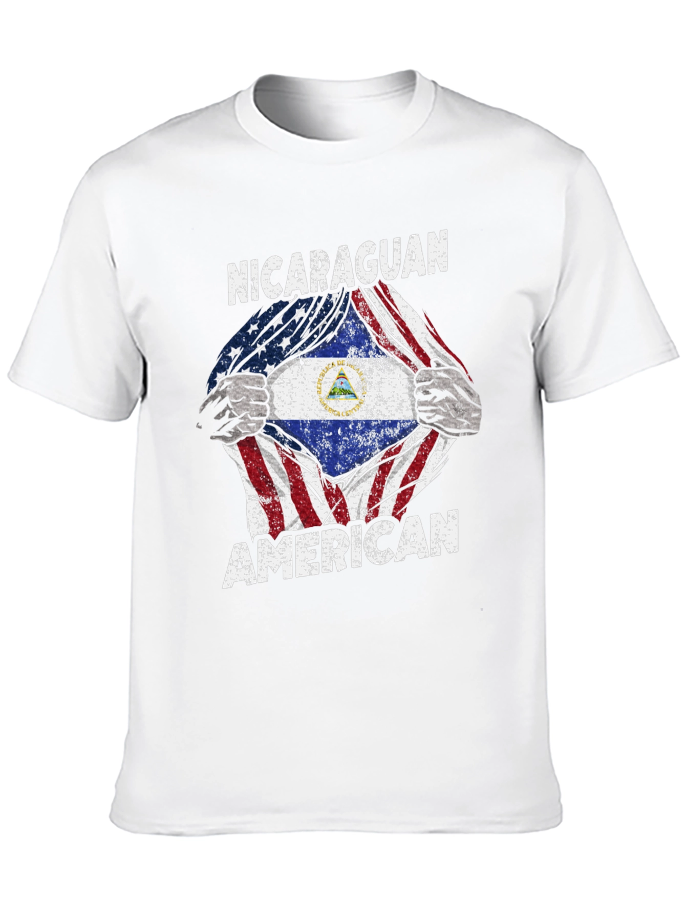 Nicaraguan American T-Shirt USA Flag Pride