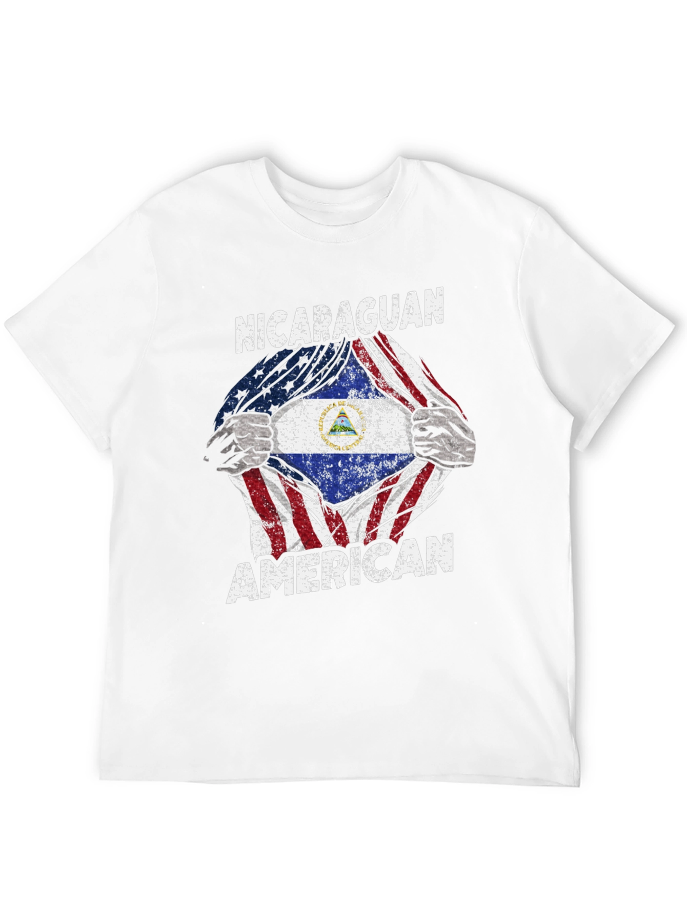 Nicaraguan American T-Shirt USA Flag Pride