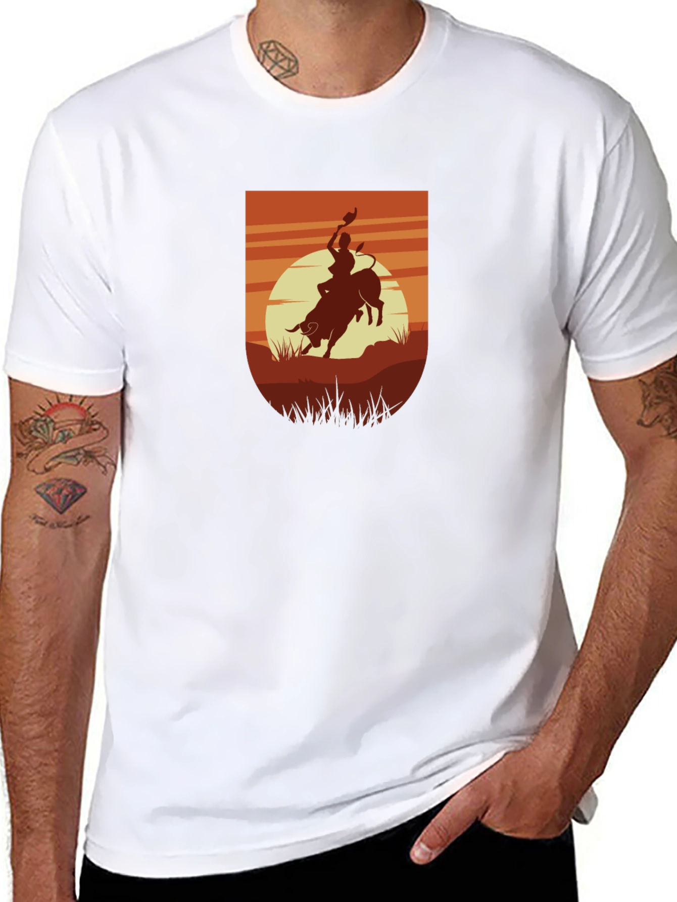 Rodeo Sunset Black T-Shirt