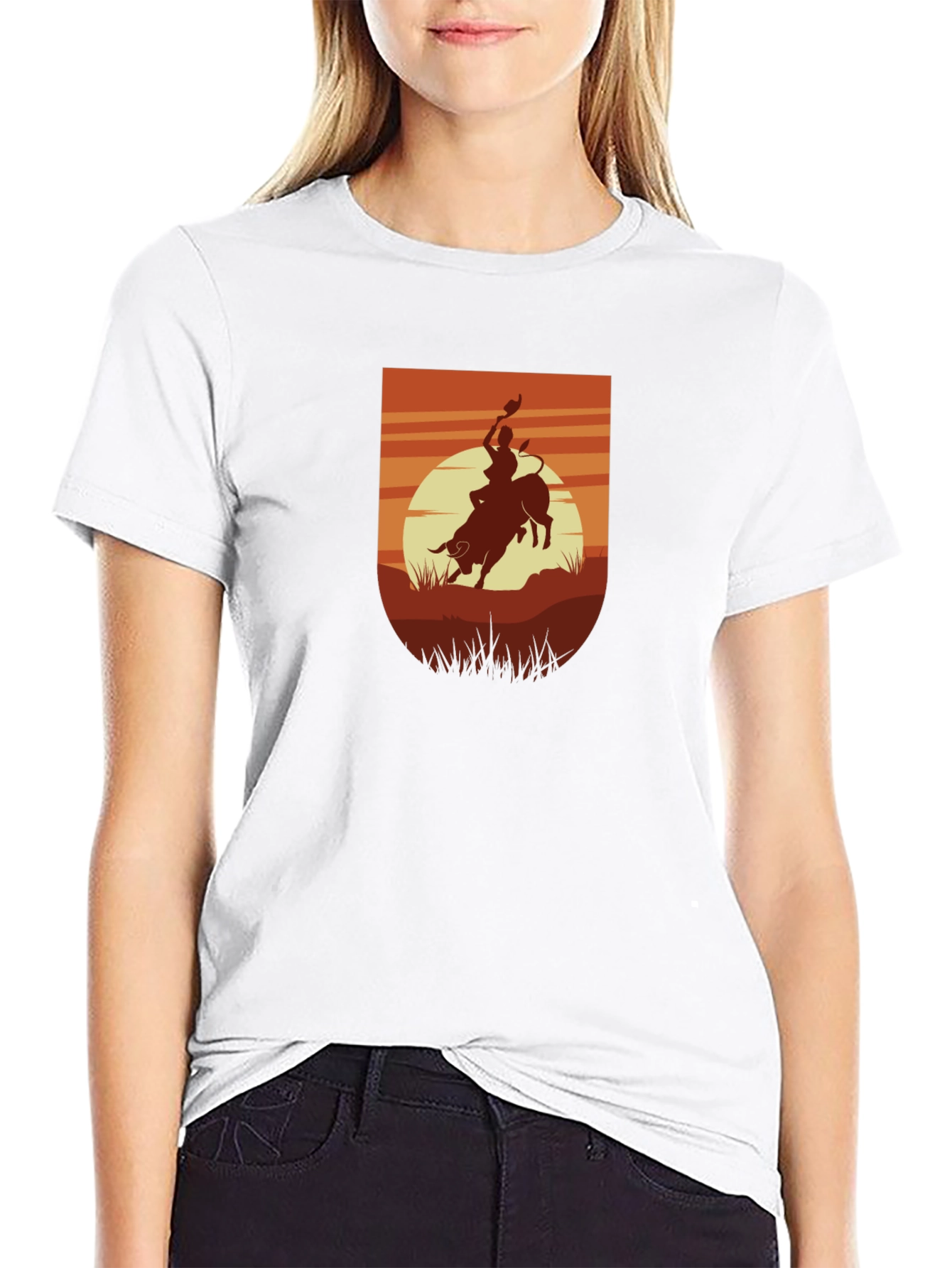 Rodeo Sunset Black T-Shirt