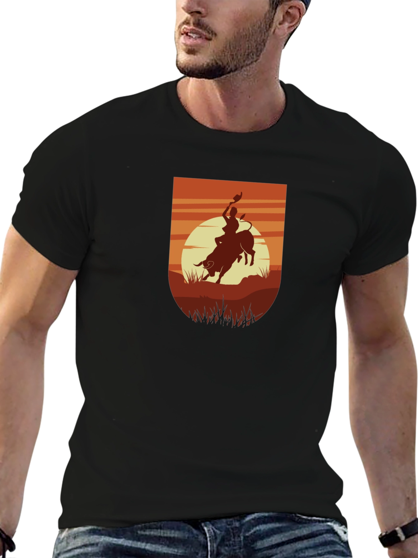 Rodeo Sunset Black T-Shirt