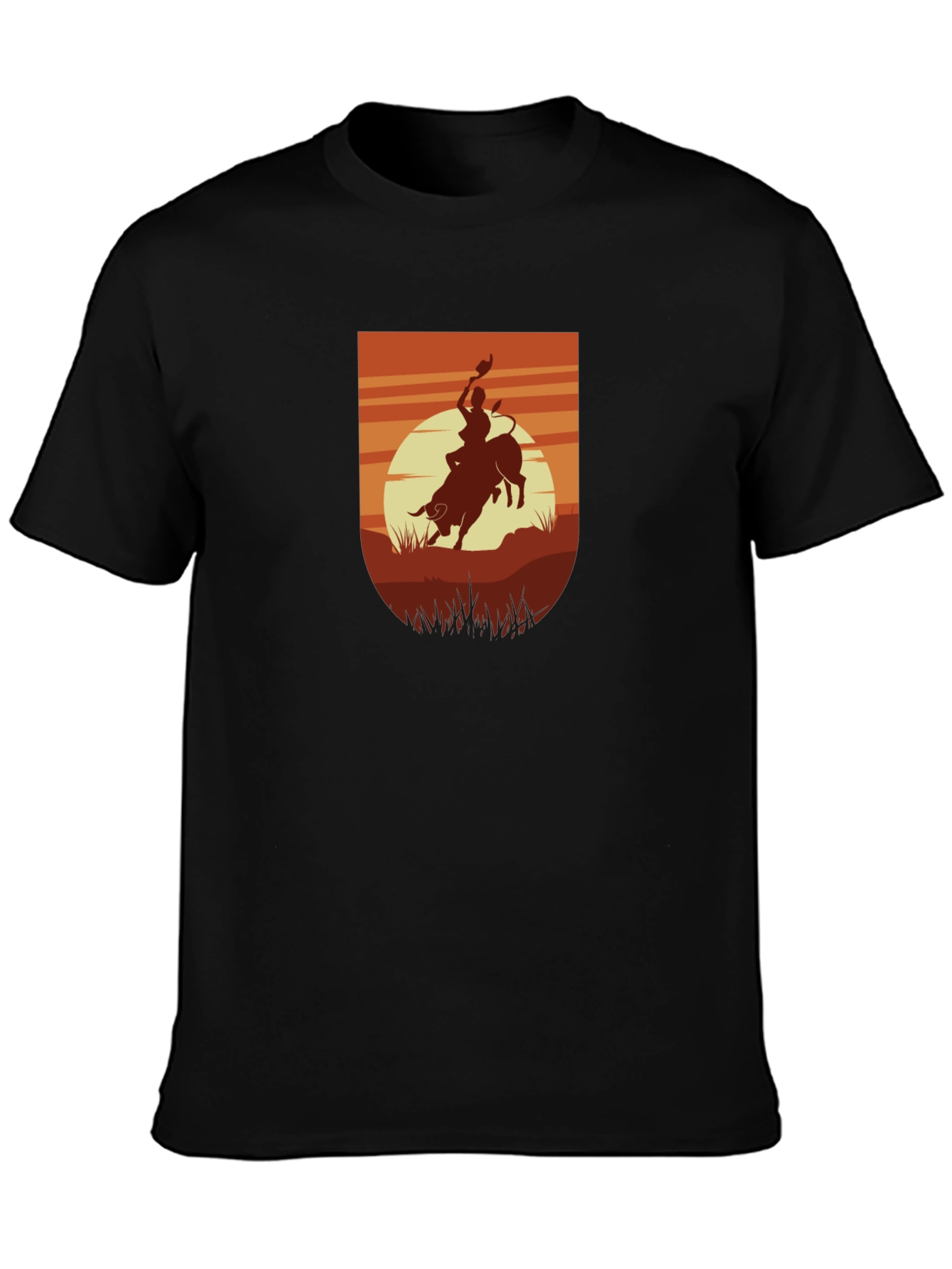 Rodeo Sunset Black T-Shirt