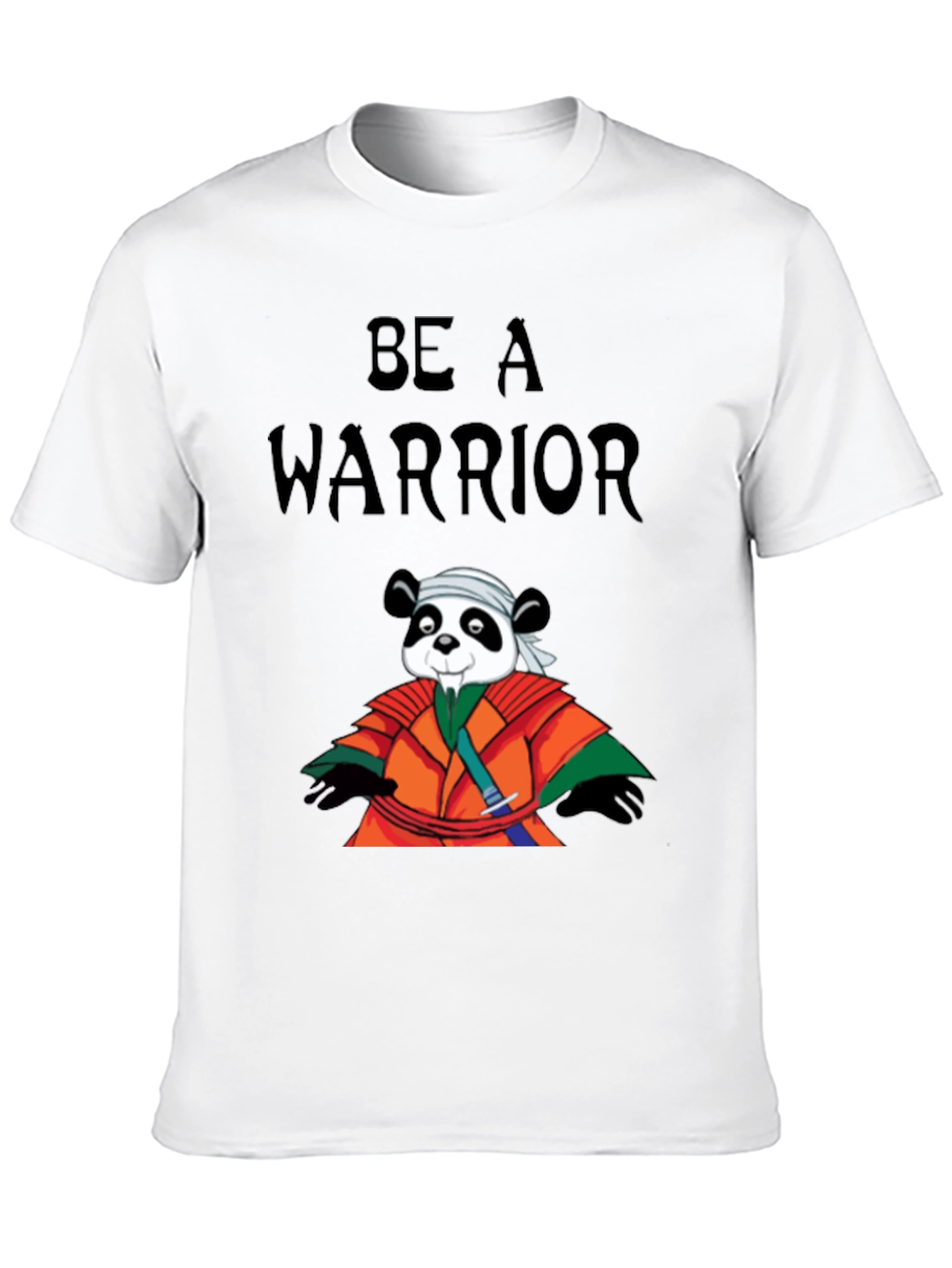 Be a Warrior Panda T-Shirt - Black