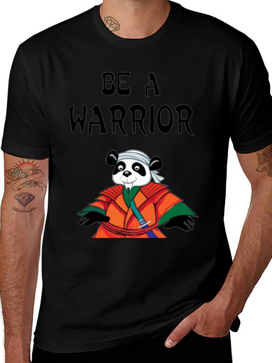 Be a Warrior Panda T-Shirt - Black
