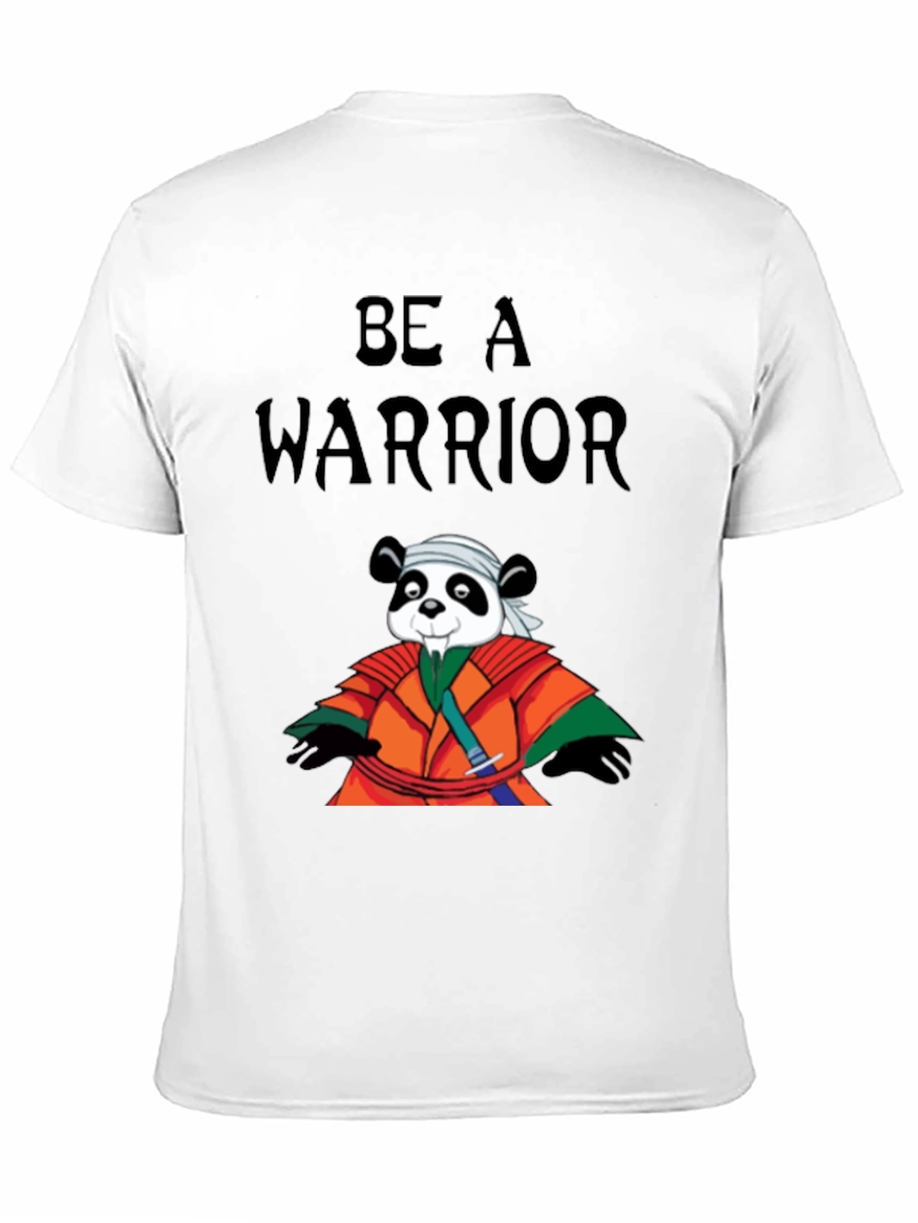 Be a Warrior Panda T-Shirt - Black