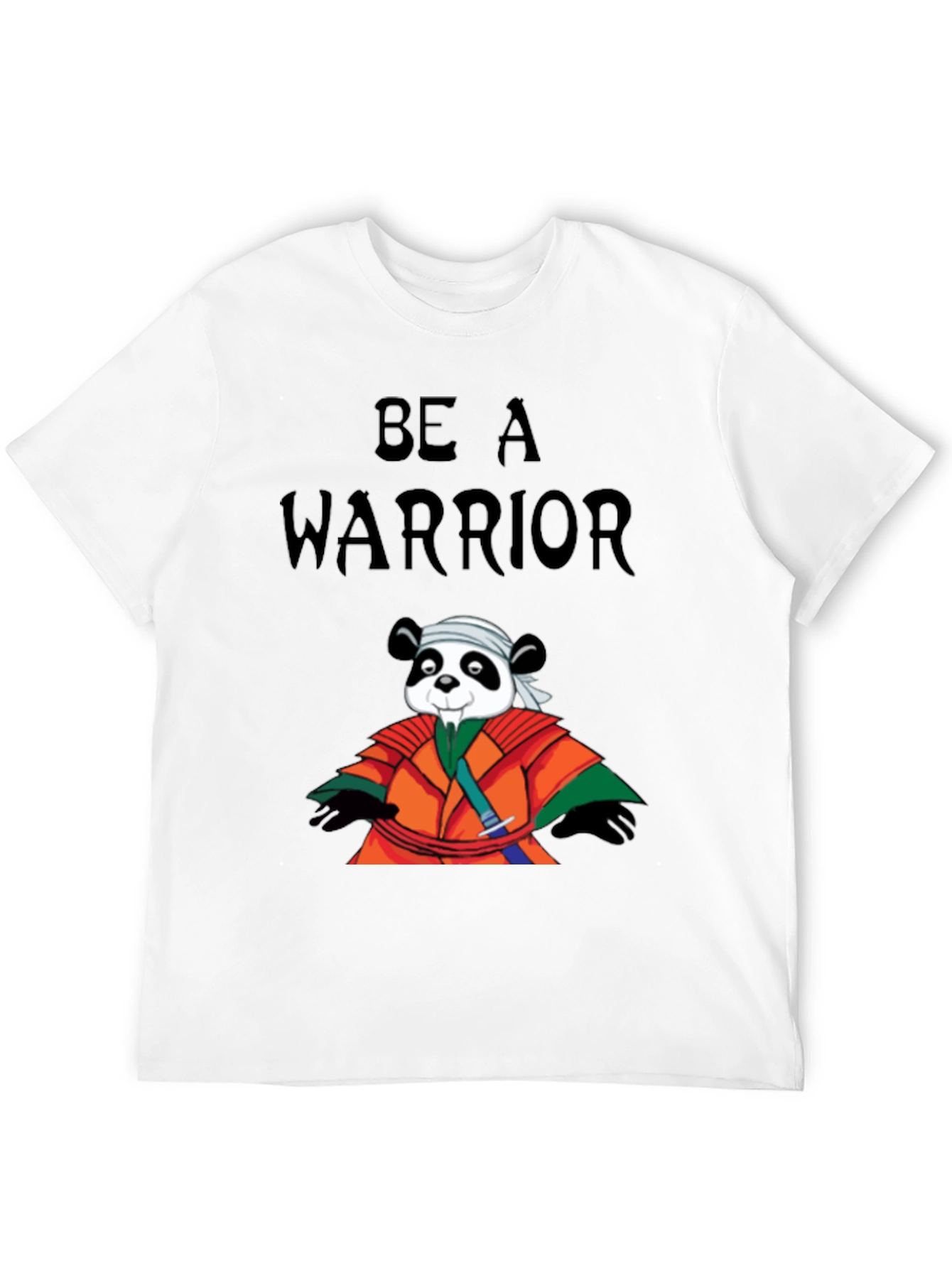 Be a Warrior Panda T-Shirt - Black
