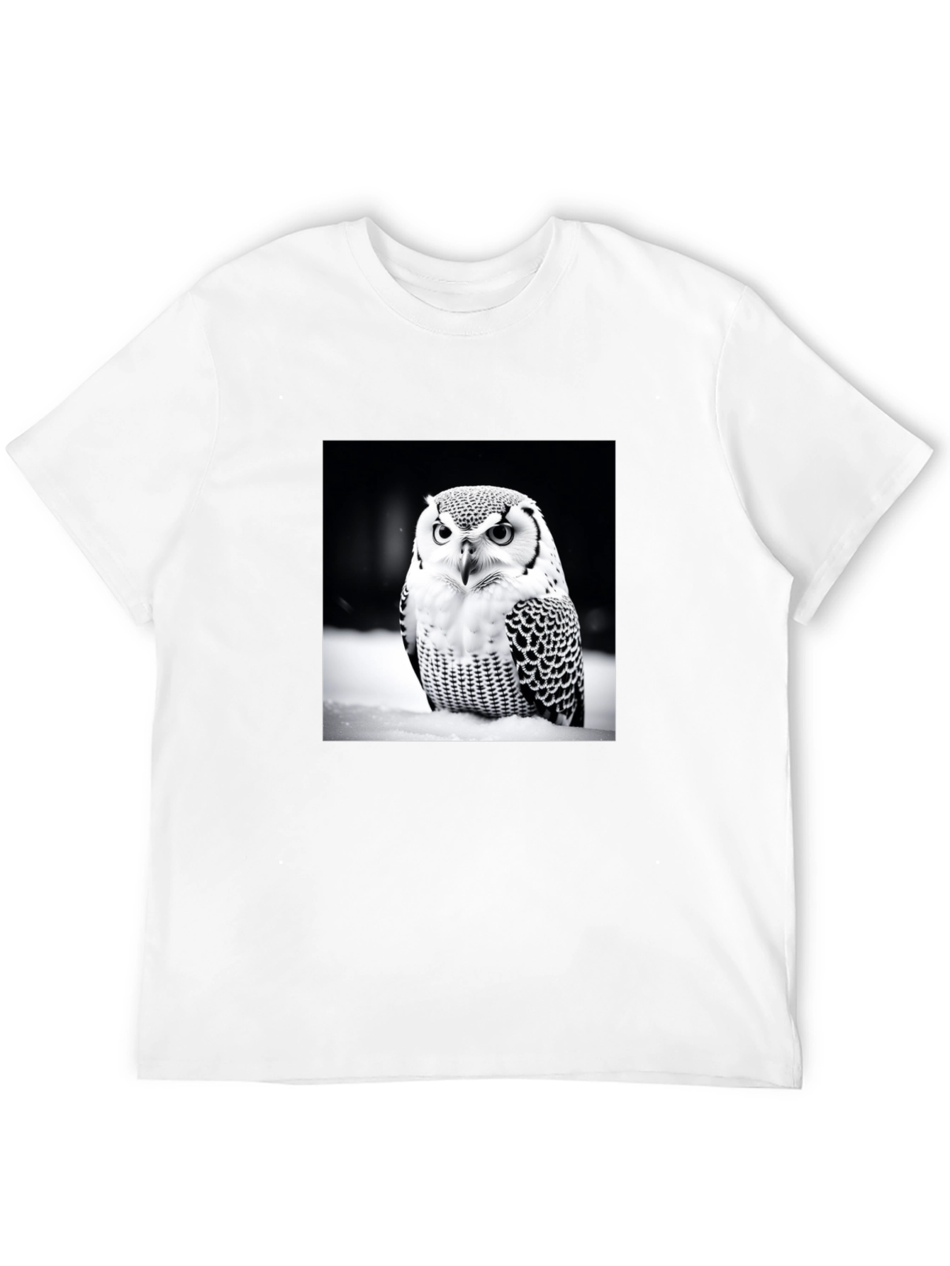 Owl Print Black T-Shirt