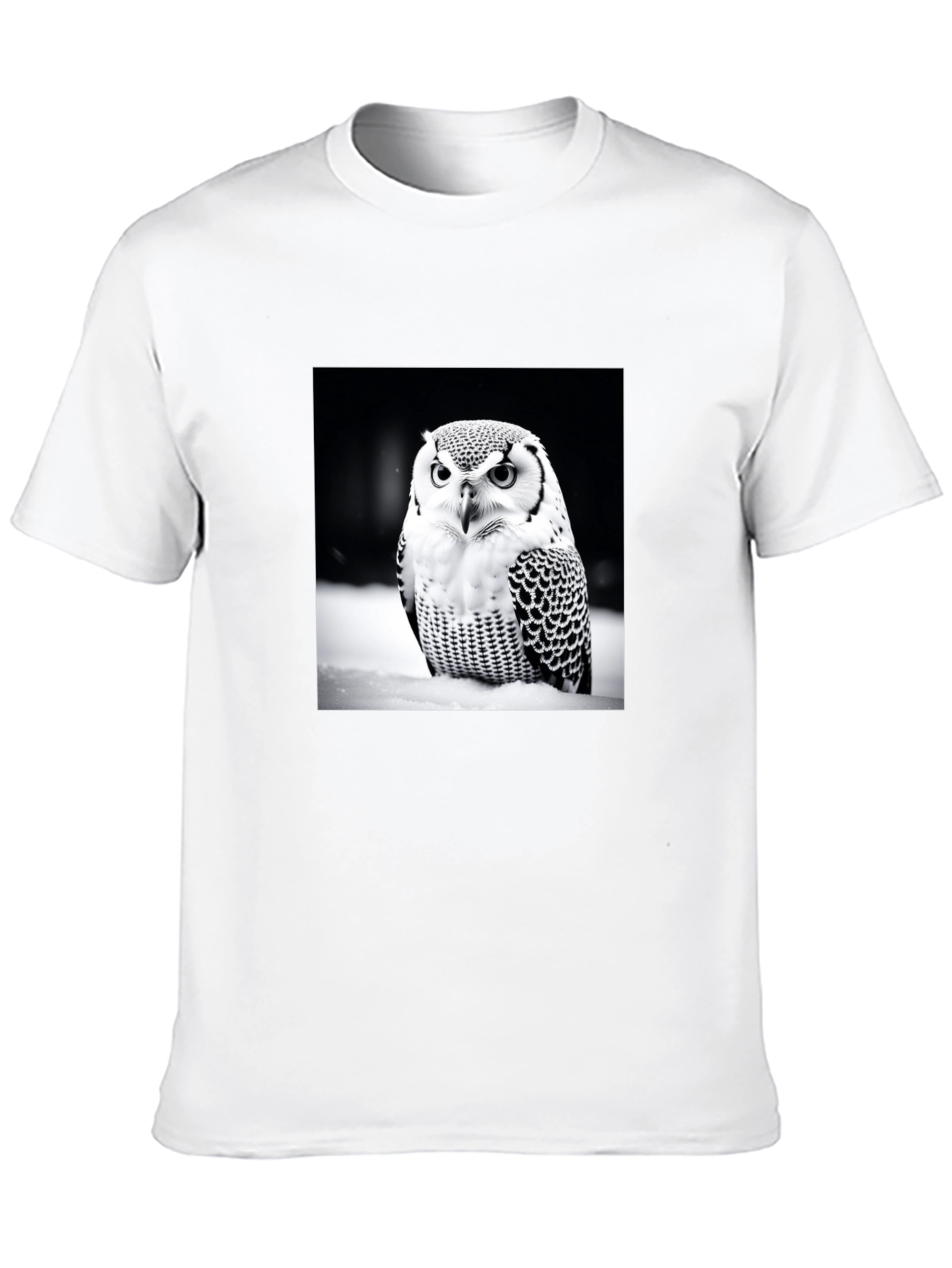 Owl Print Black T-Shirt